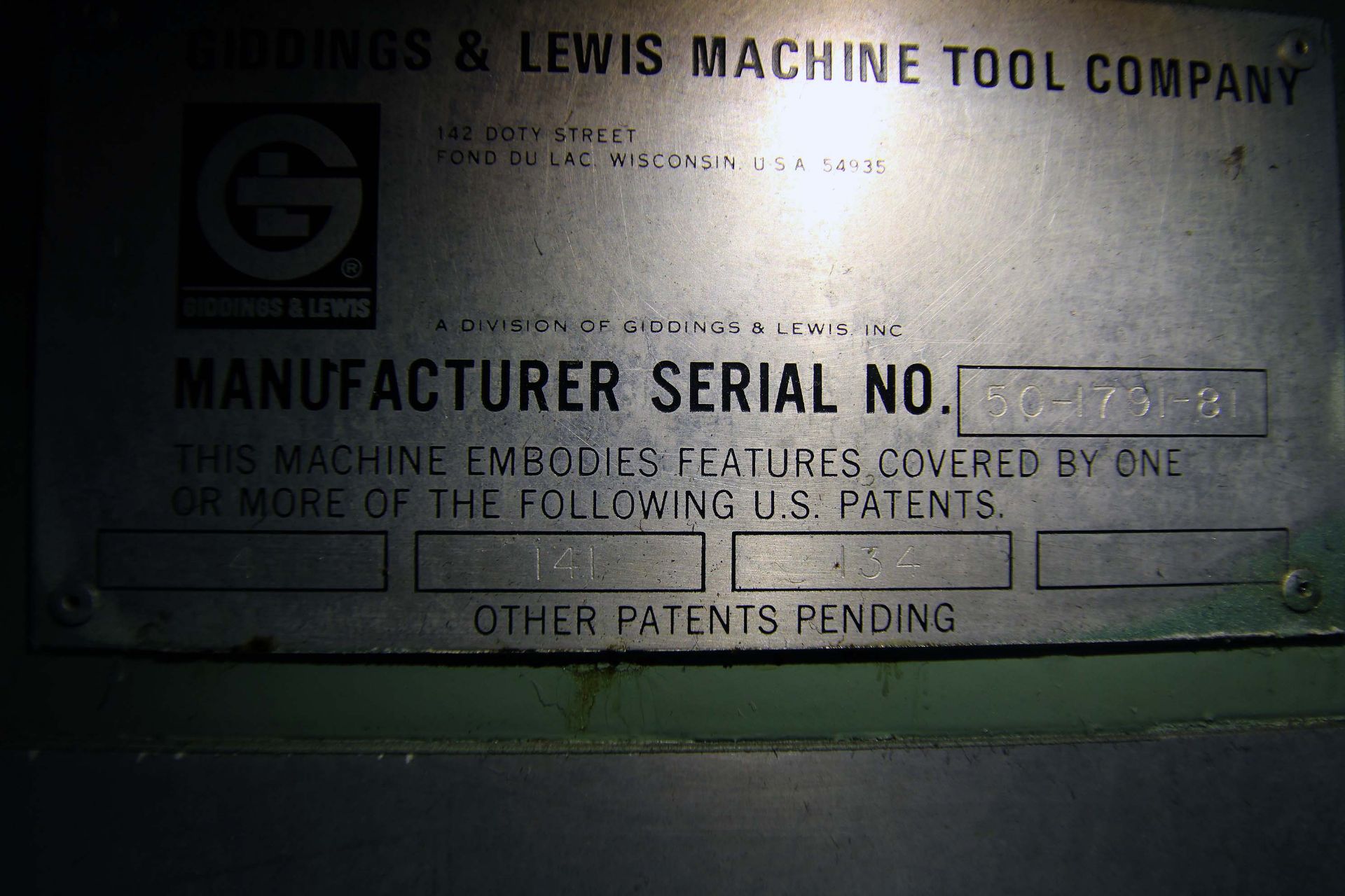 CNC HORIZONTAL BORING MILL, GIDDINGS & LEWIS 6”, Giddings & Lewis 800 CNC control, 36” x 48” - Image 9 of 9