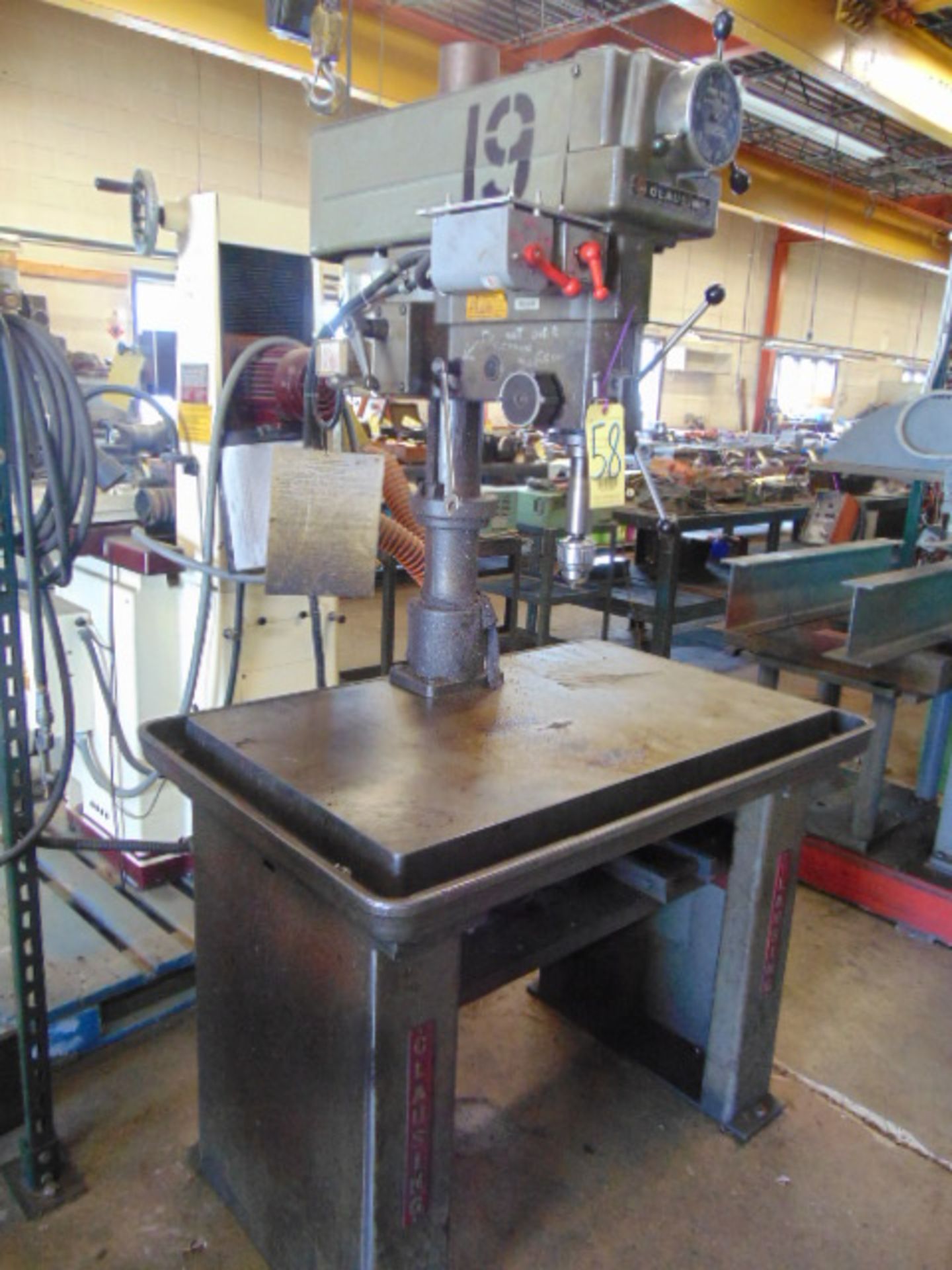PRODUCTION DRILL, CLAUSING MDL. 2286, variable spd., oil groove table, S/N 525019 - Image 2 of 3