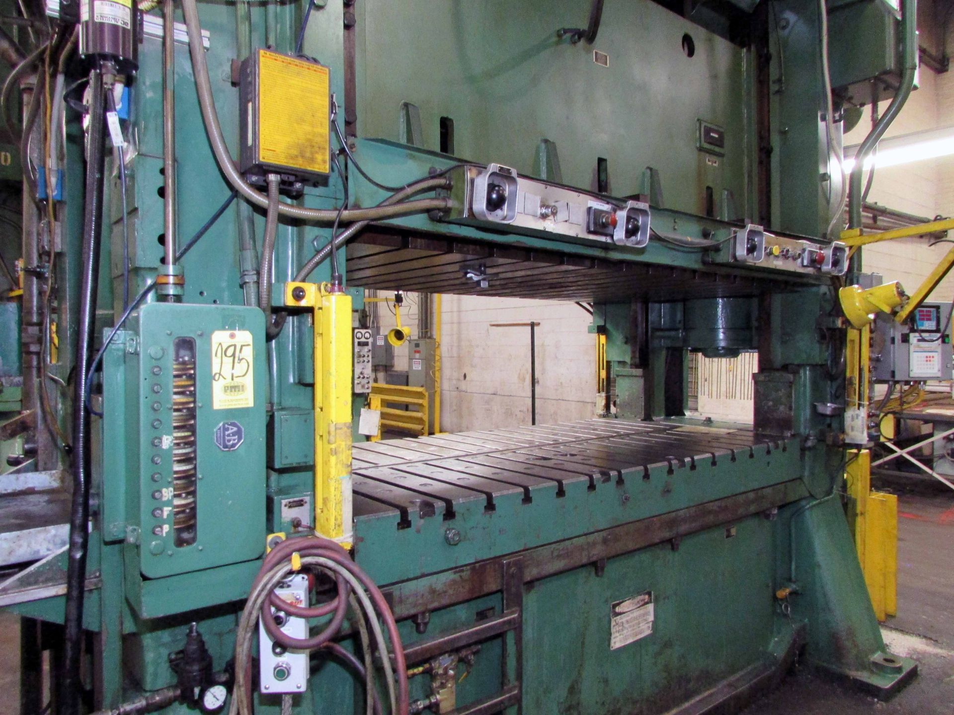 STRAIGHT SIDE 2-POINT ECCENTRIC GEARED PRESS, MINSTER 300 T. CAP. MDL. E2-300-96-48 “HEVI-STAMPER” - Image 11 of 23
