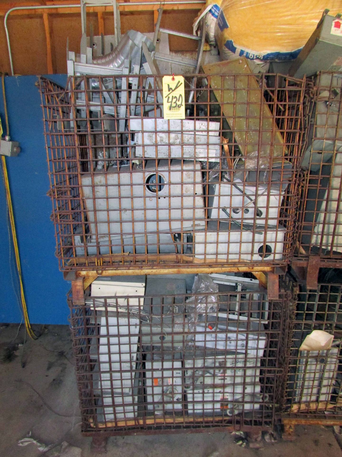LOT CONSISTING OF: (6) wire baskets, w/ busway disconnect switches, (4) pallets, w/transformers, - Image 2 of 6