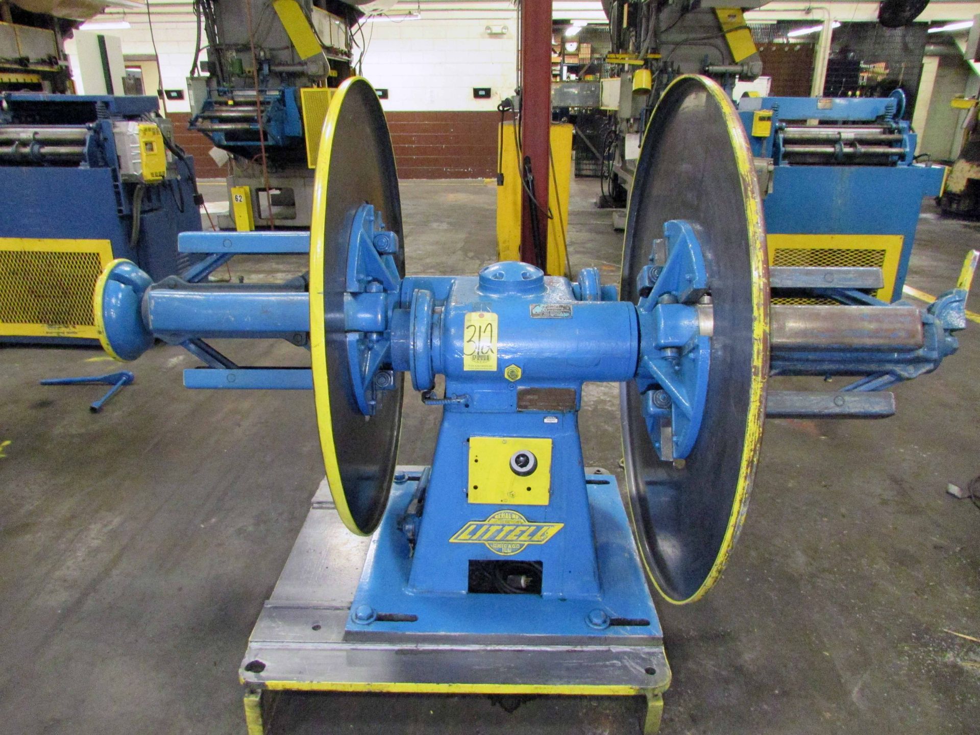 DOUBLE COIL REEL, LITTELL 4,000 LB. CAP. MDL. 40-18,18”-22” I.D., 20” max. width, manual - Image 2 of 8