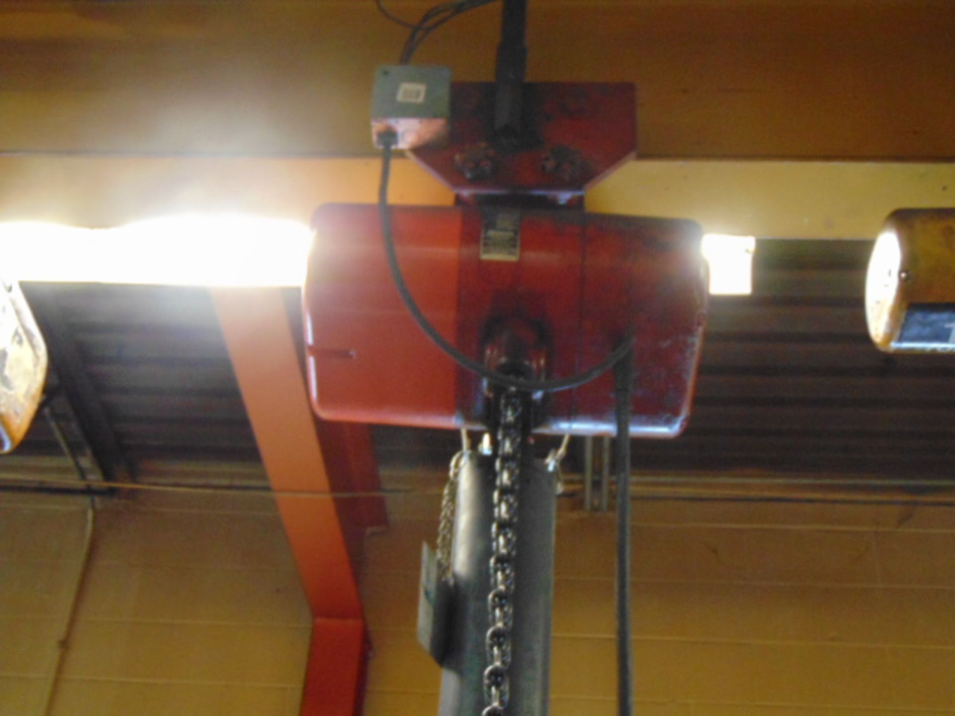 ELECTRIC CHAIN HOIST, CM, 3 T. CAP., w/ trolley