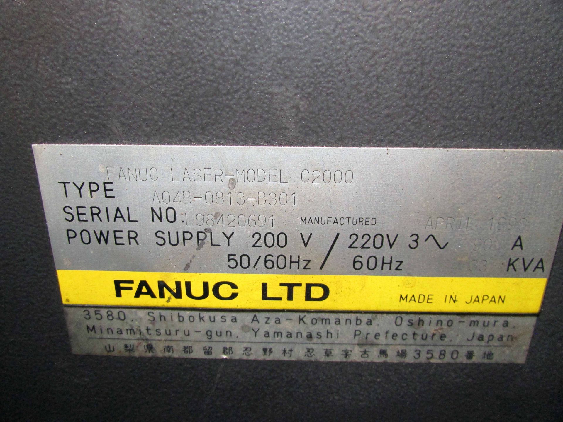 CNC LASER TURRET PRESS, AMADA APELIO MDL. AP2357F10, (1998), Fanuc 05PLA CNC control, Fanuc 2,000 - Image 10 of 19