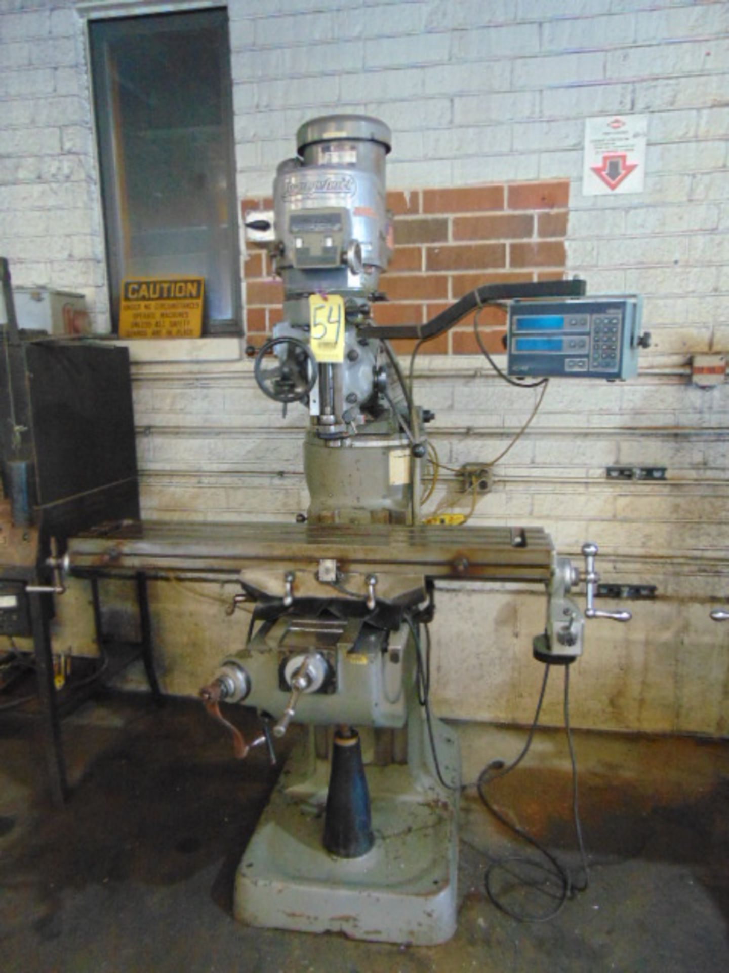 VERTICAL TURRET MILLING MACHINE, BRIDGEPORT SERIES 1, 9” x 48” table, chrome ways, variable spd. 2