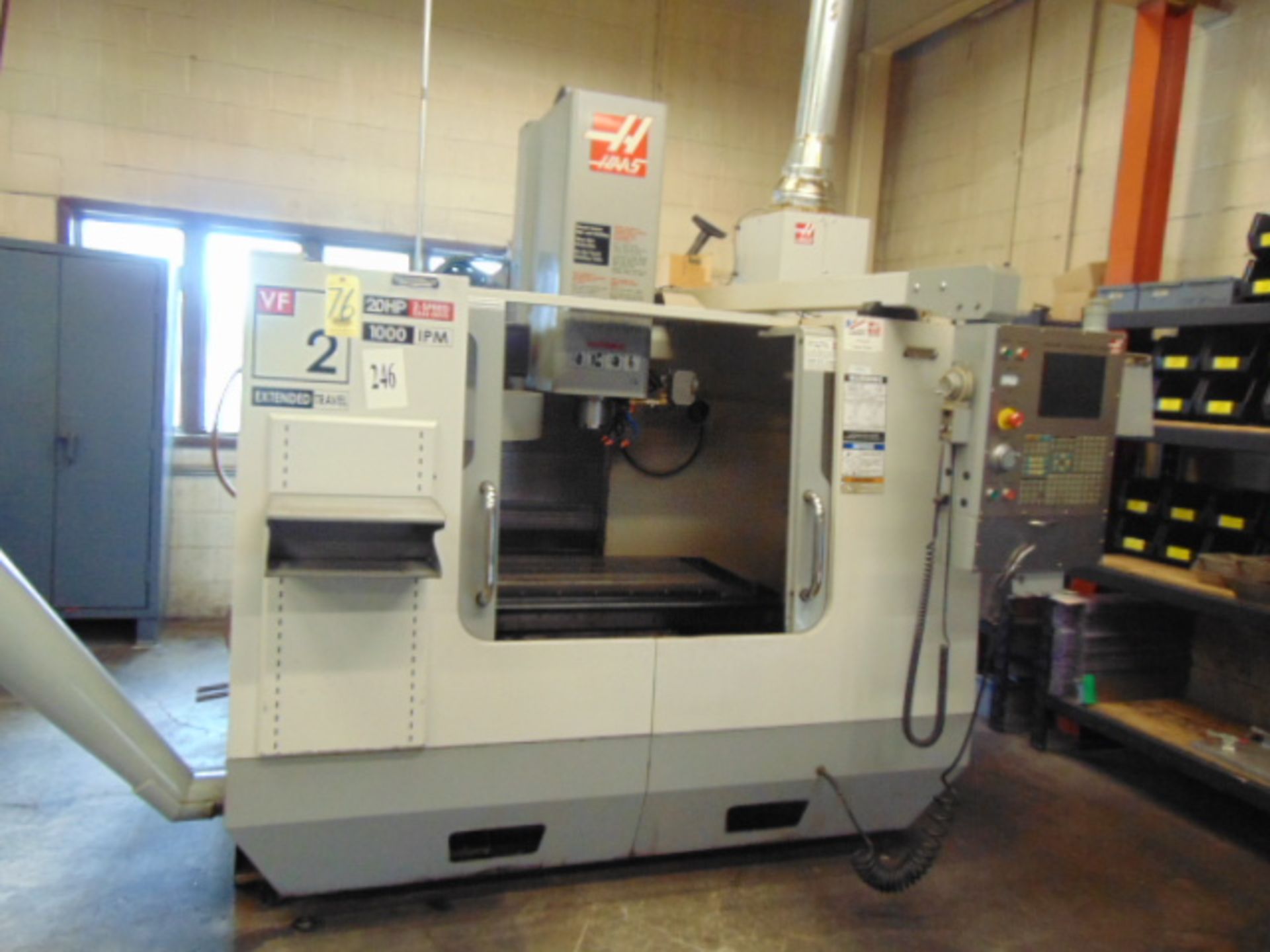 VERTICAL MACHINING CENTER, HAAS MDL. VF2, new 8/2006, 36” x 14” table, 30” X, 16” Y, 20” Z axis