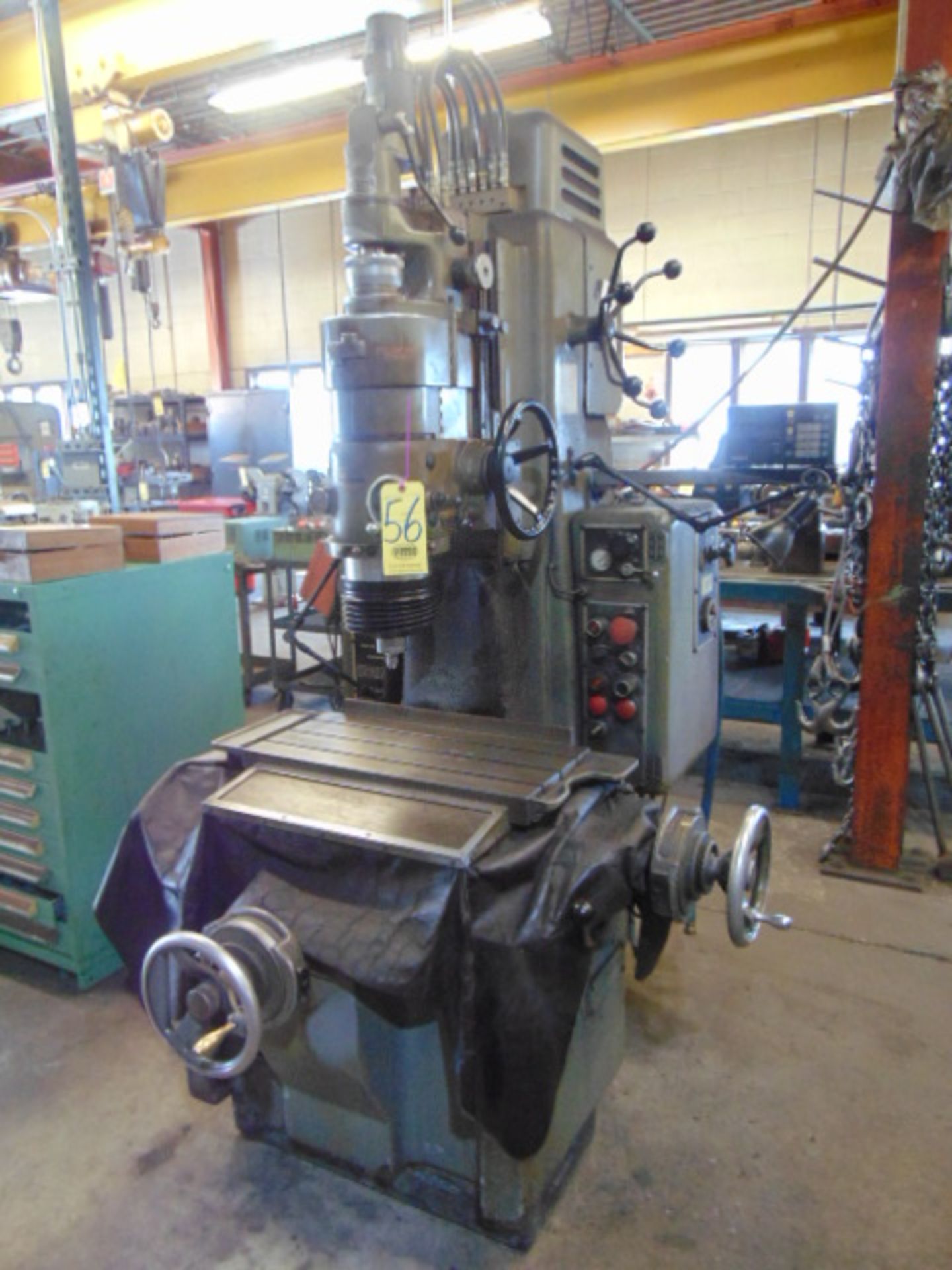 JIG GRINDER, MOORE MDL. G18, air turbine head, (2) positive stops, spare air turbine head,