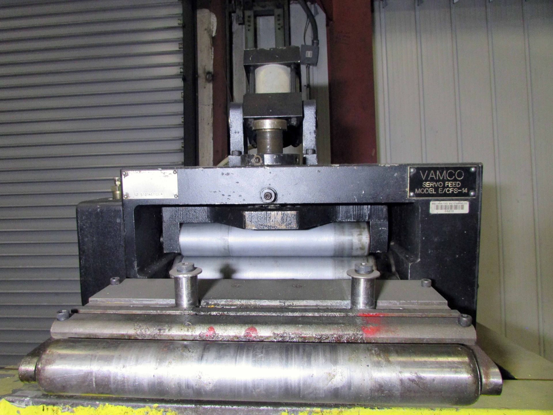 STRAIGHTENER, VAMCO MDL. E-CFS-14 SERVO PRESS FEED, 12” max. width, entry guide rolls - Image 3 of 7