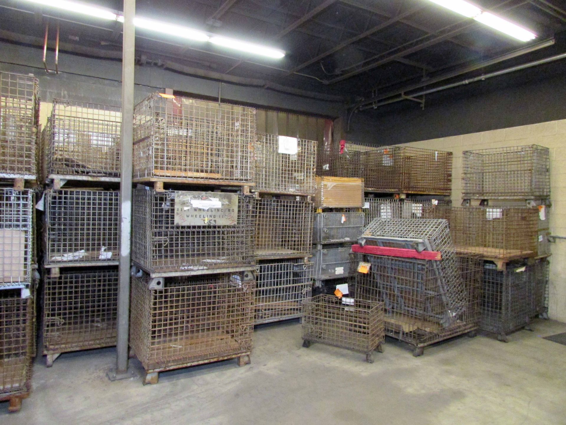 LOT OF COLLAPSIBLE WIRE BASKETS, large quantity & various sizes - Image 2 of 3