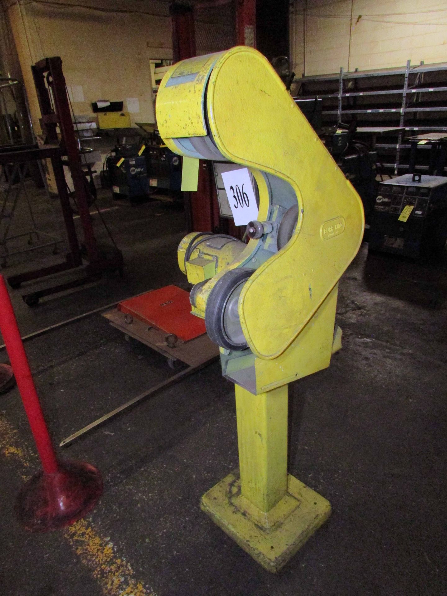 VERTICAL BELT SANDER, BURR KING MDL. 760, 3” on fabricated steel stands - Image 3 of 4