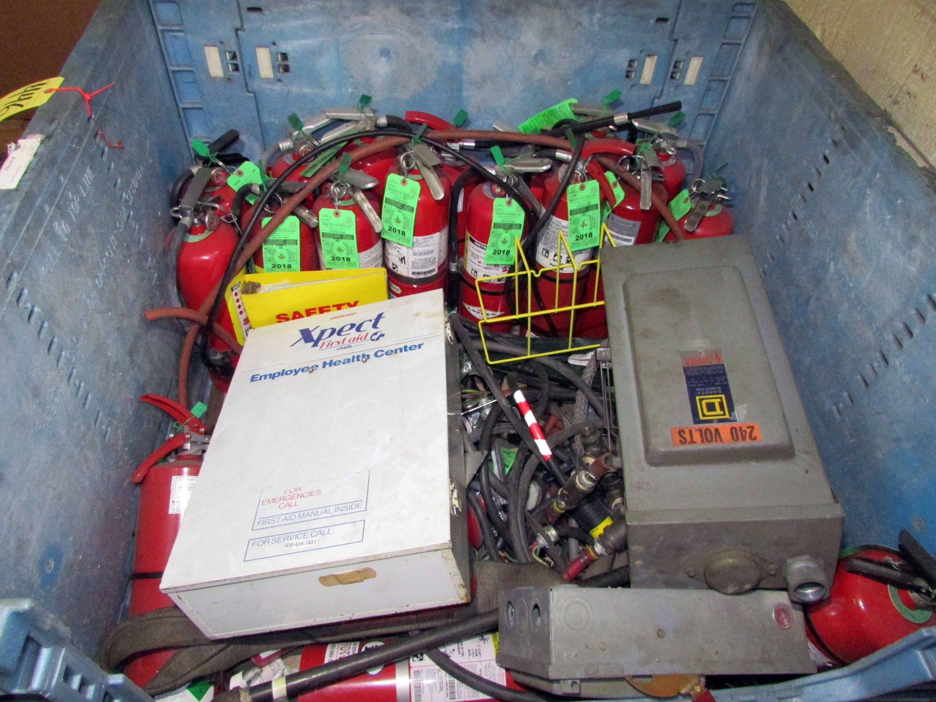 LOT OF SPARE PARTS & CONTENTS, (3) PALLETS: drive belts, hose, Fanuc robot controller, electrical - Image 6 of 6