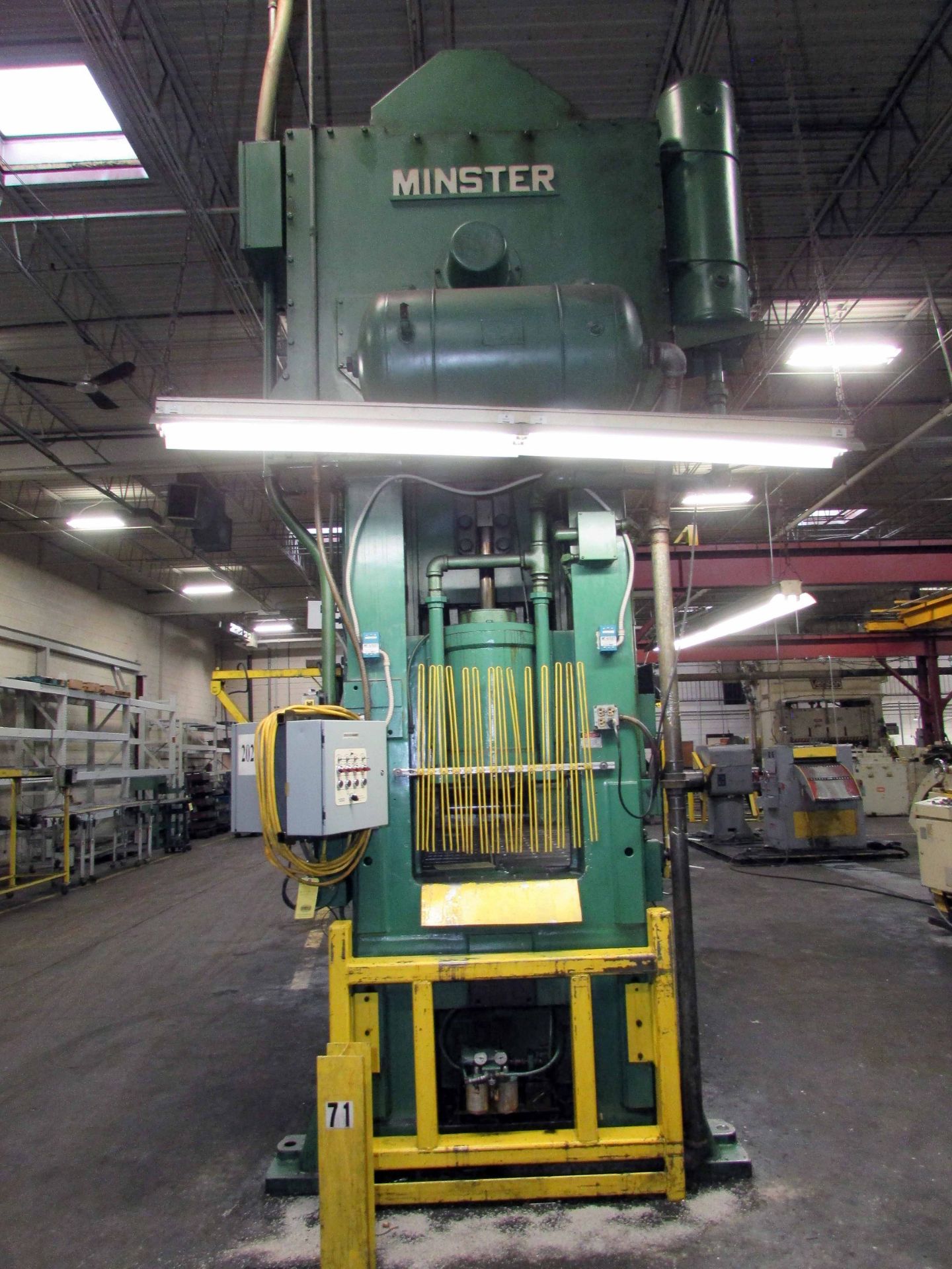 STRAIGHT SIDE 2-POINT ECCENTRIC GEARED PRESS, MINSTER 300 T. CAP. MDL. E2-300-96-48 “HEVI-STAMPER” - Image 6 of 23