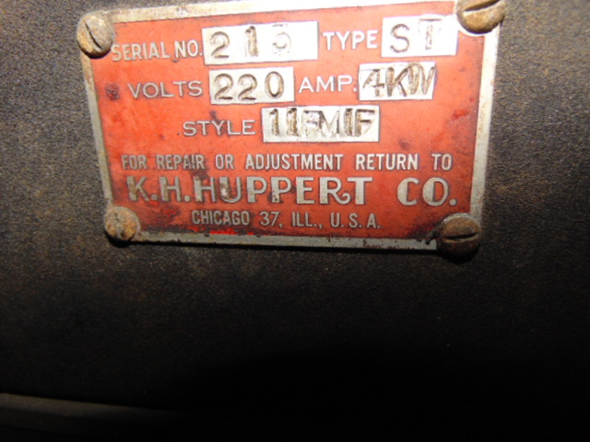 FURNACE, HUPPERT 8 X 8 X 12” CAP., Type ST, electric fired, S/N 215 - Image 2 of 2
