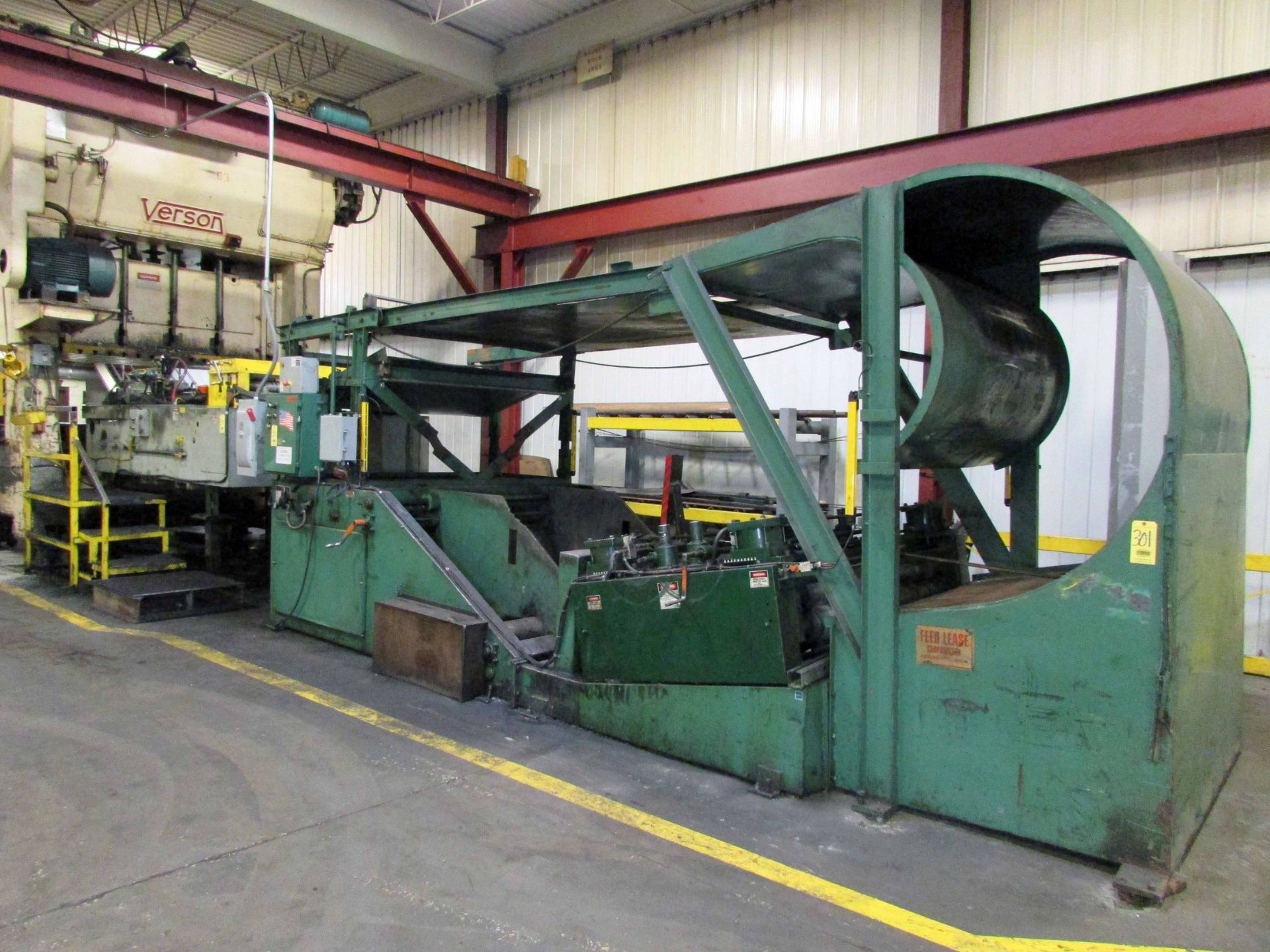 AIR PRESS FEED LINE, FEEDLEASE MDL. FLCC-2017-7260-P20 COMBINATION CRADLE 5-ROLL STRAIGHTENER, 72”