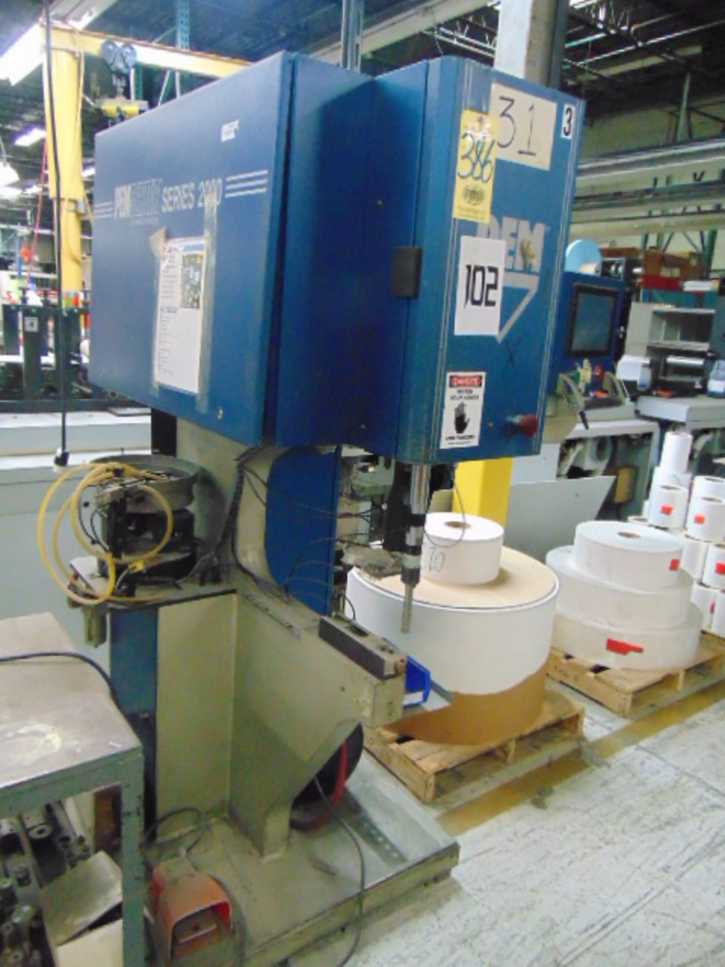 HARDWARE PRESS, PEMSERTER SERIES 2000A, new 1997, vibratory bowl feed, S/N 2002A-103 - Image 2 of 6