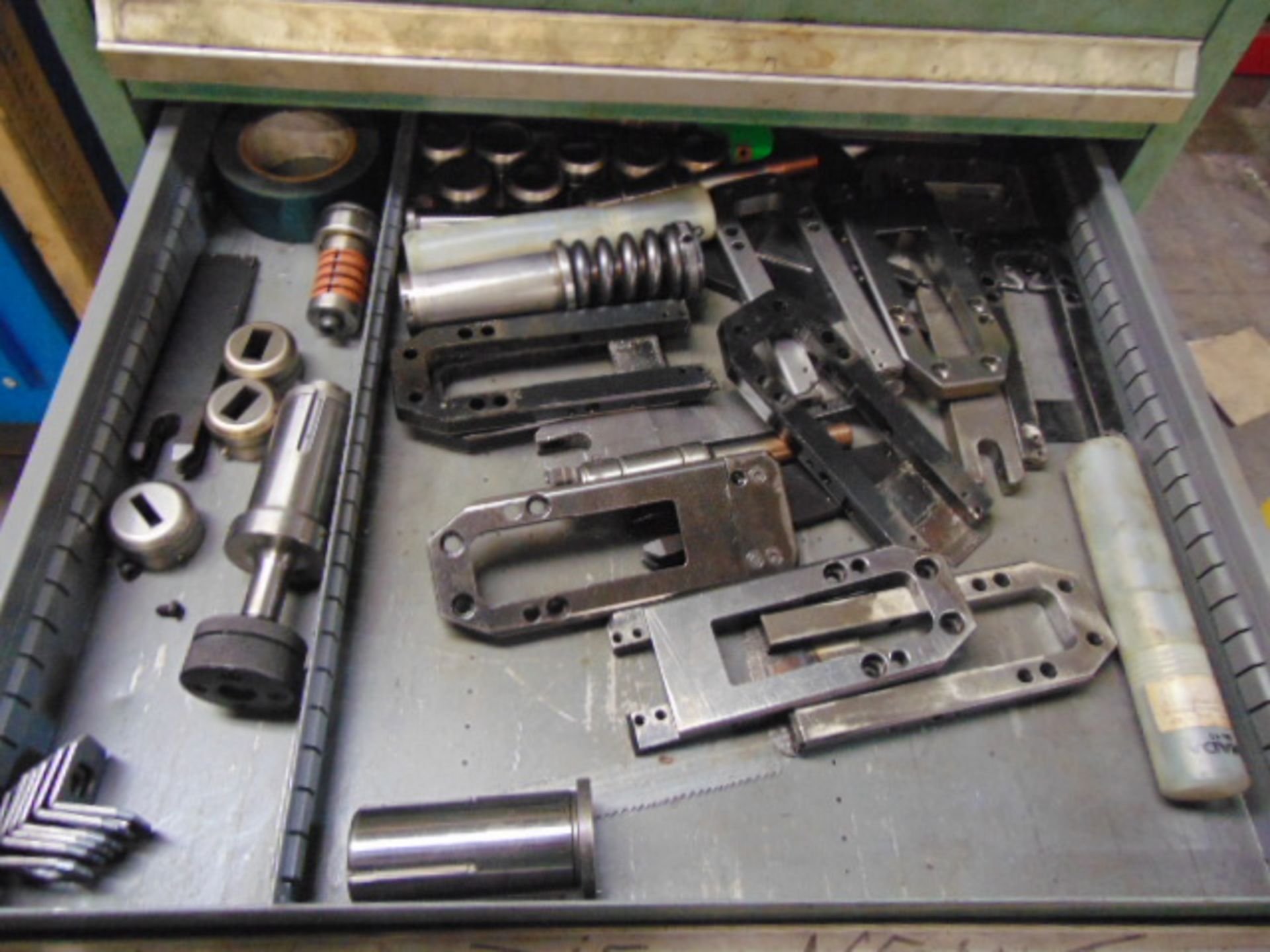 LOT OF PUNCH & DIE TOOLING, assorted, w/ tool cabinet - Image 6 of 7