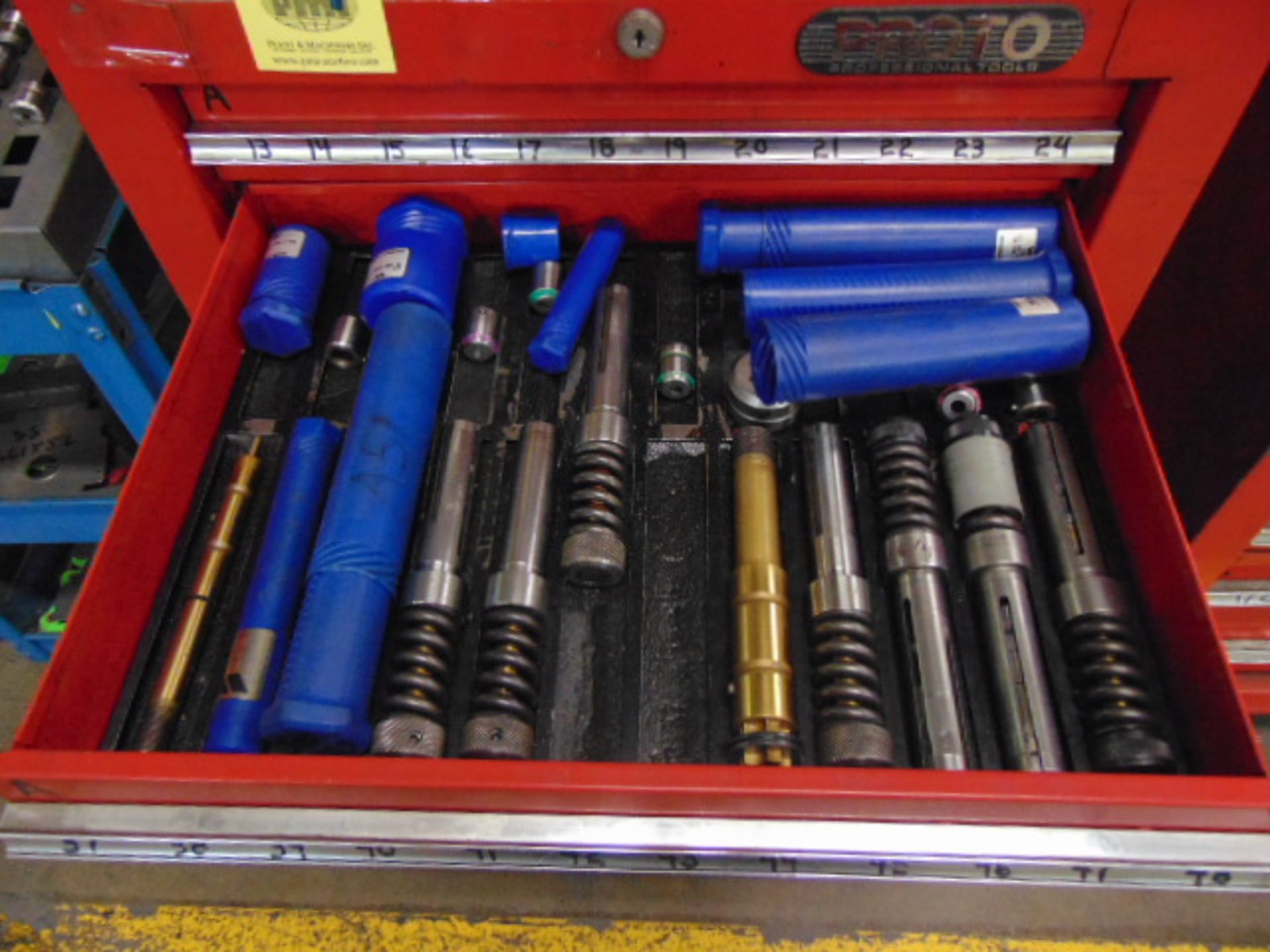 LOT OF PUNCH & DIE TOOLING, assorted, w/ tool cabinet - Image 4 of 9