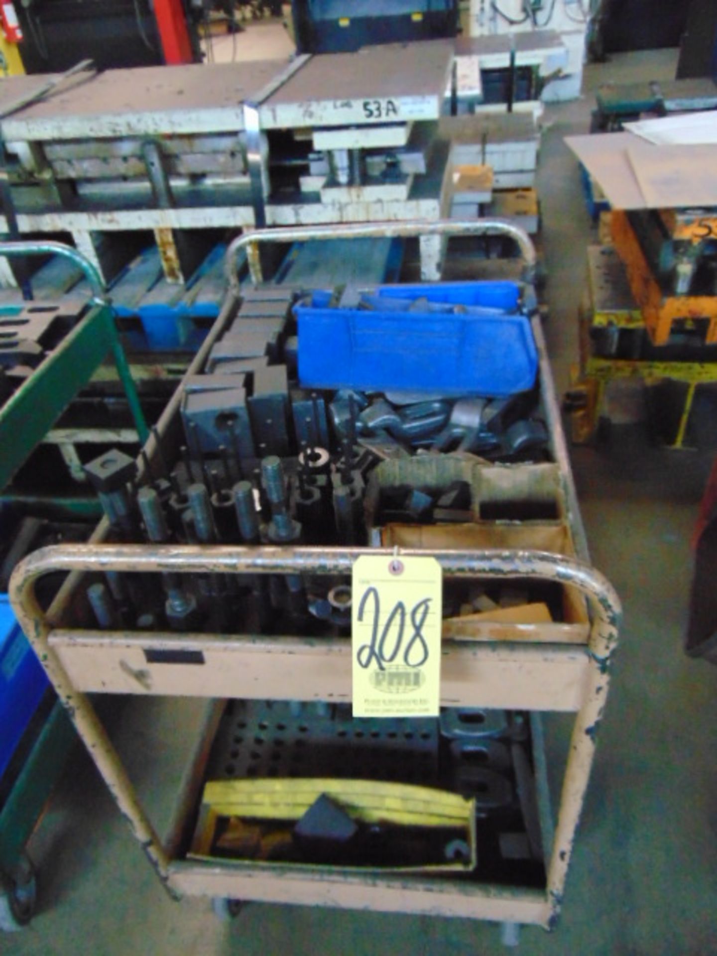 LOT OF SET-UP TOOLING, assorted, w/cart