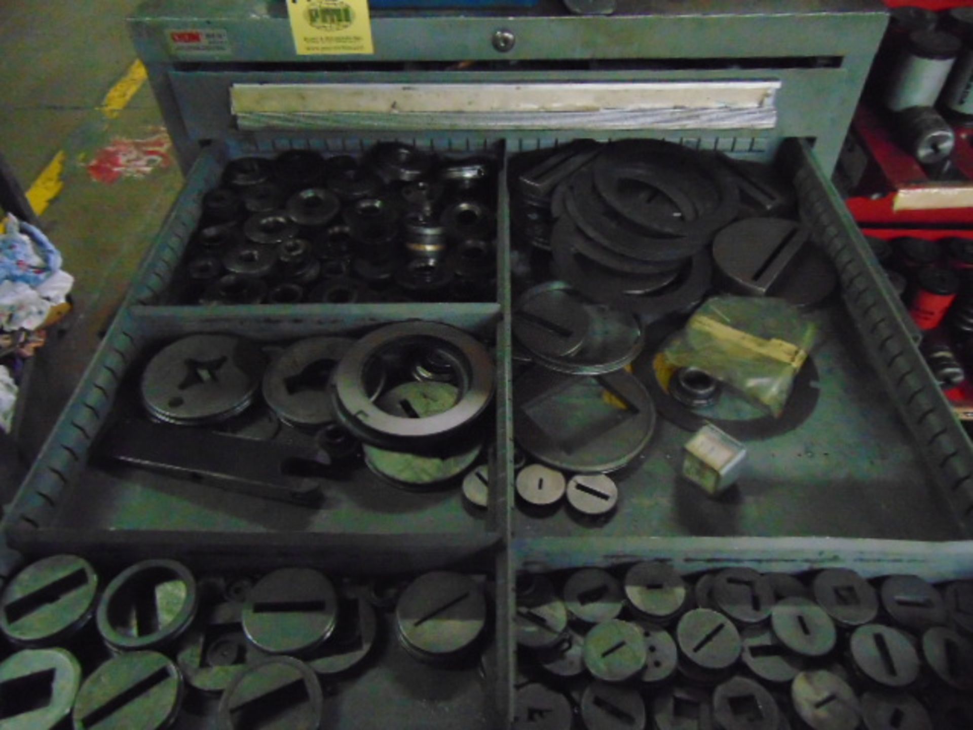 LOT OF PUNCH & DIE TOOLING, assorted, w/ tool cabinet - Image 3 of 8