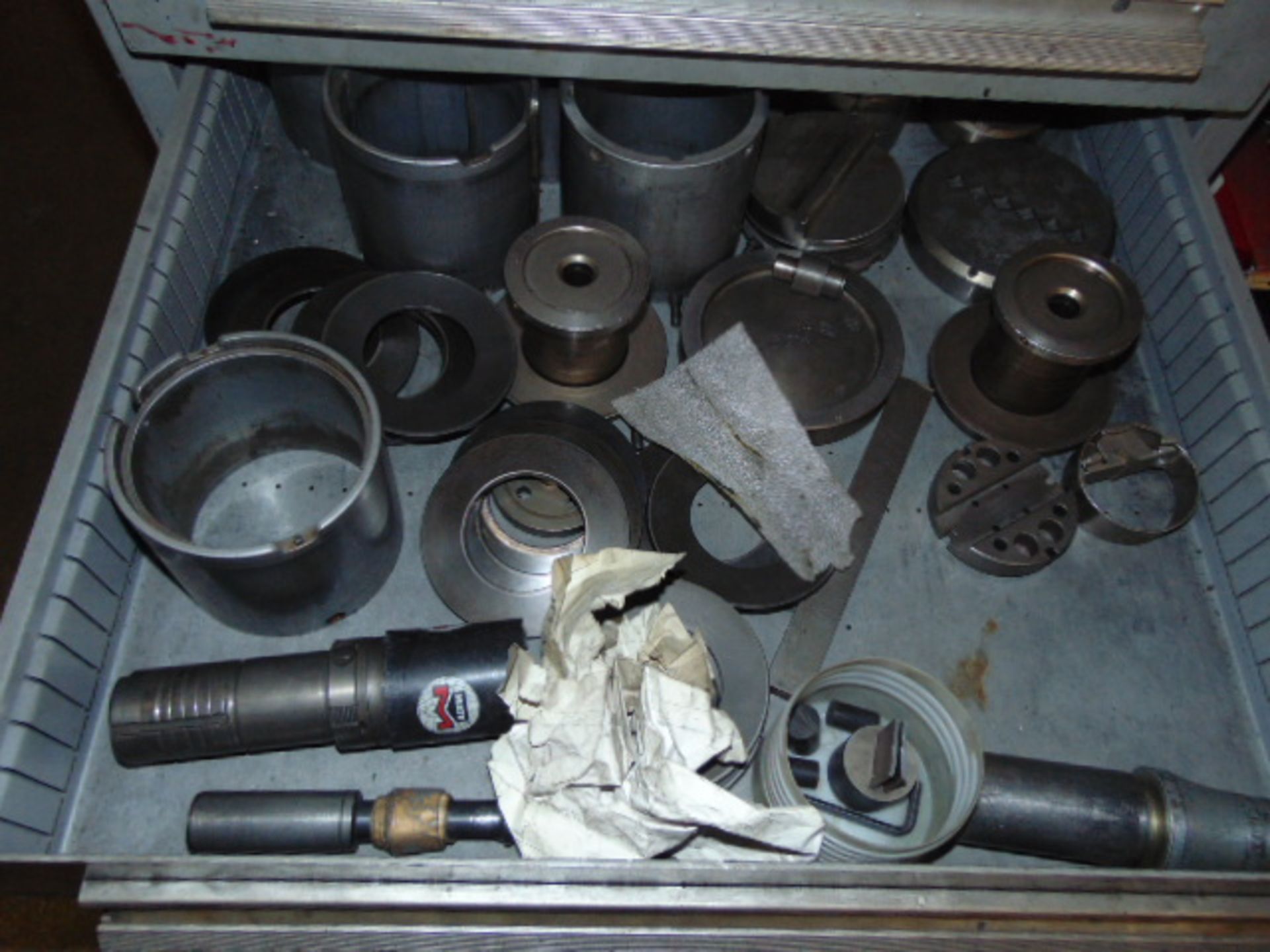 LOT OF PUNCH & DIE TOOLING, assorted, w/ tool cabinet - Image 6 of 8