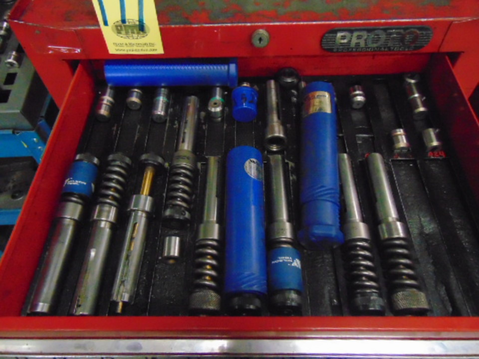 LOT OF PUNCH & DIE TOOLING, assorted, w/ tool cabinet - Image 3 of 9