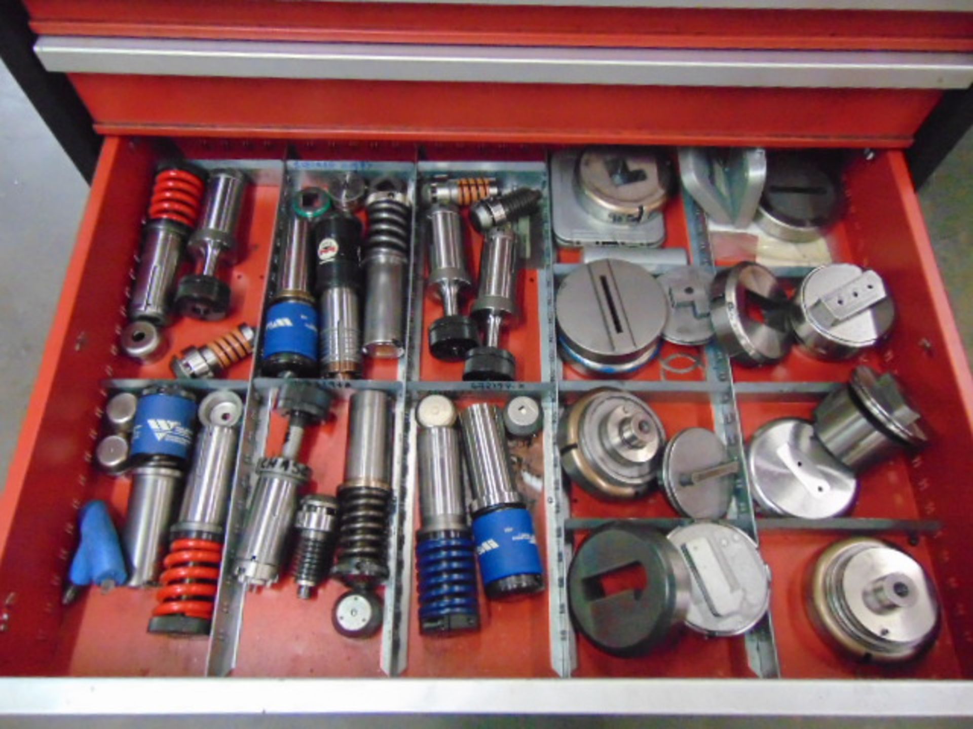 LOT OF PUNCH & DIE TOOLING, assorted, w/ tool cabinet - Image 9 of 10