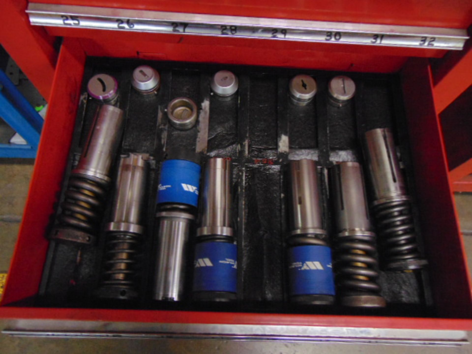 LOT OF PUNCH & DIE TOOLING, assorted, w/ tool cabinet - Image 7 of 9