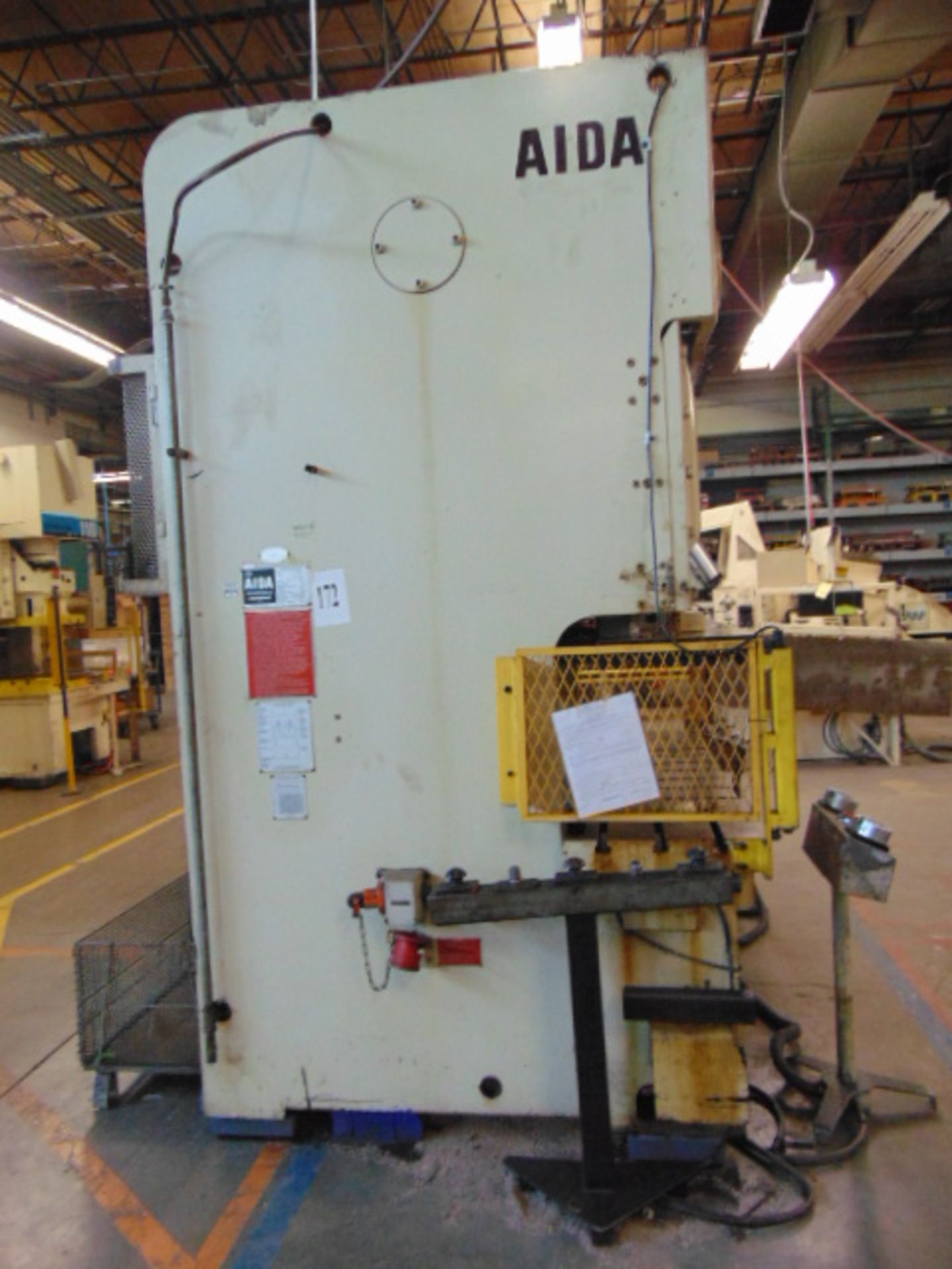 DOUBLE CRANK GAP PRESS, AIDA 121 U.S. TONS MDL. NC2-110(1), 4.33” slide stroke, 50-100 SPM, 13.7” - Image 6 of 12