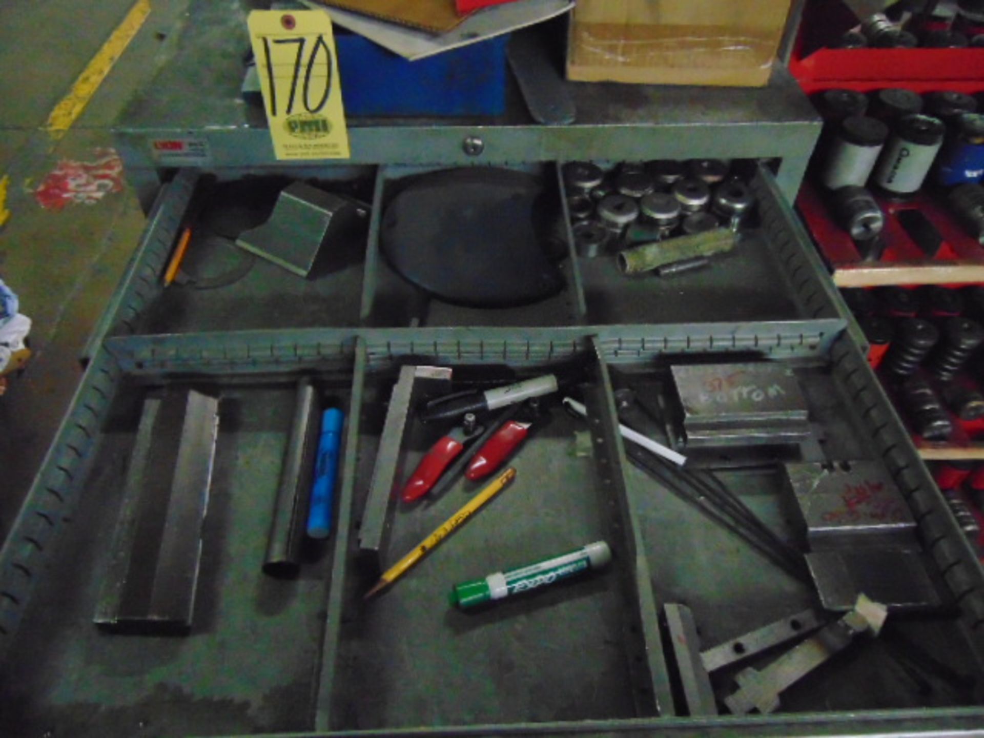 LOT OF PUNCH & DIE TOOLING, assorted, w/ tool cabinet - Image 2 of 8