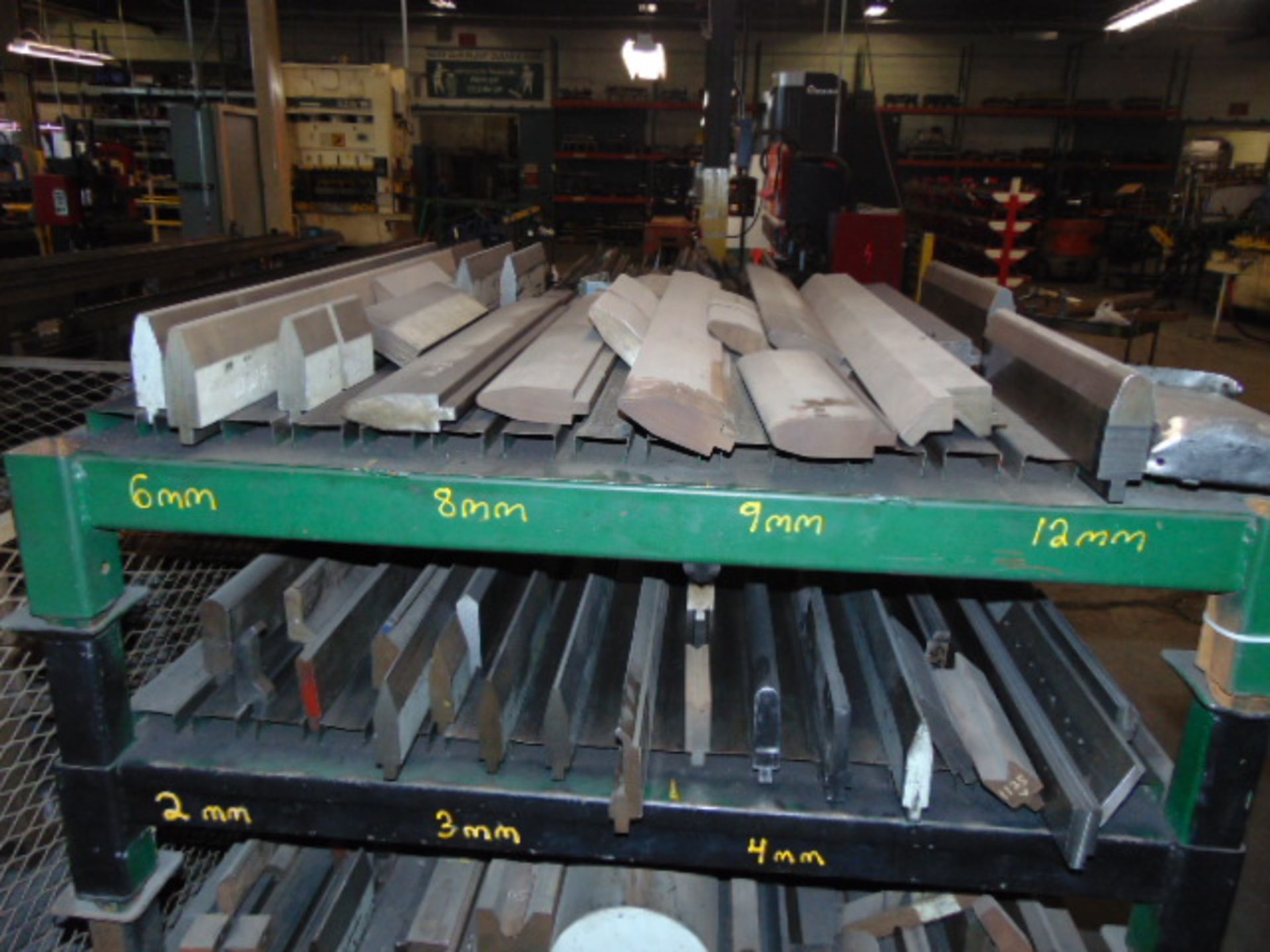 LOT OF PRESSBRAKE TOOLING, assorted, w/rack - Image 3 of 4