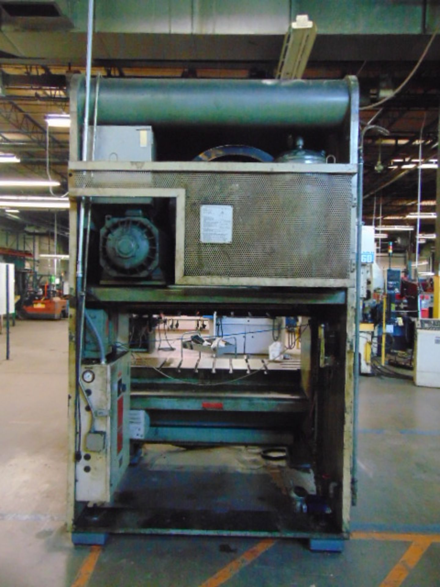 DOUBLE CRANK GAP PRESS, AIDA 121 U.S. TONS MDL. NC2-110(1), 4.33” slide stroke, 50-100 SPM, 13.7” - Image 8 of 12