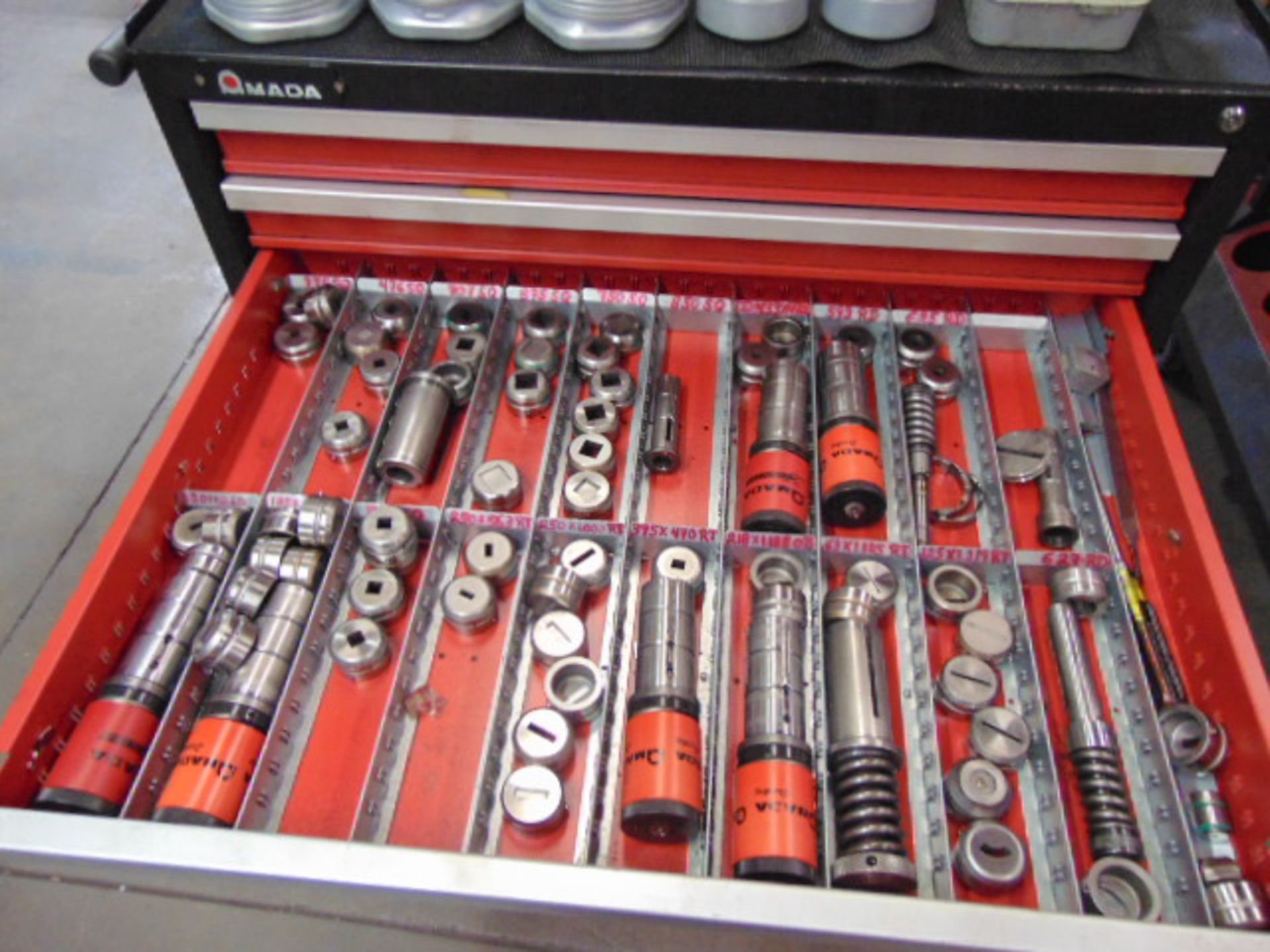 LOT OF PUNCH & DIE TOOLING, assorted, w/ tool cabinet - Image 5 of 10