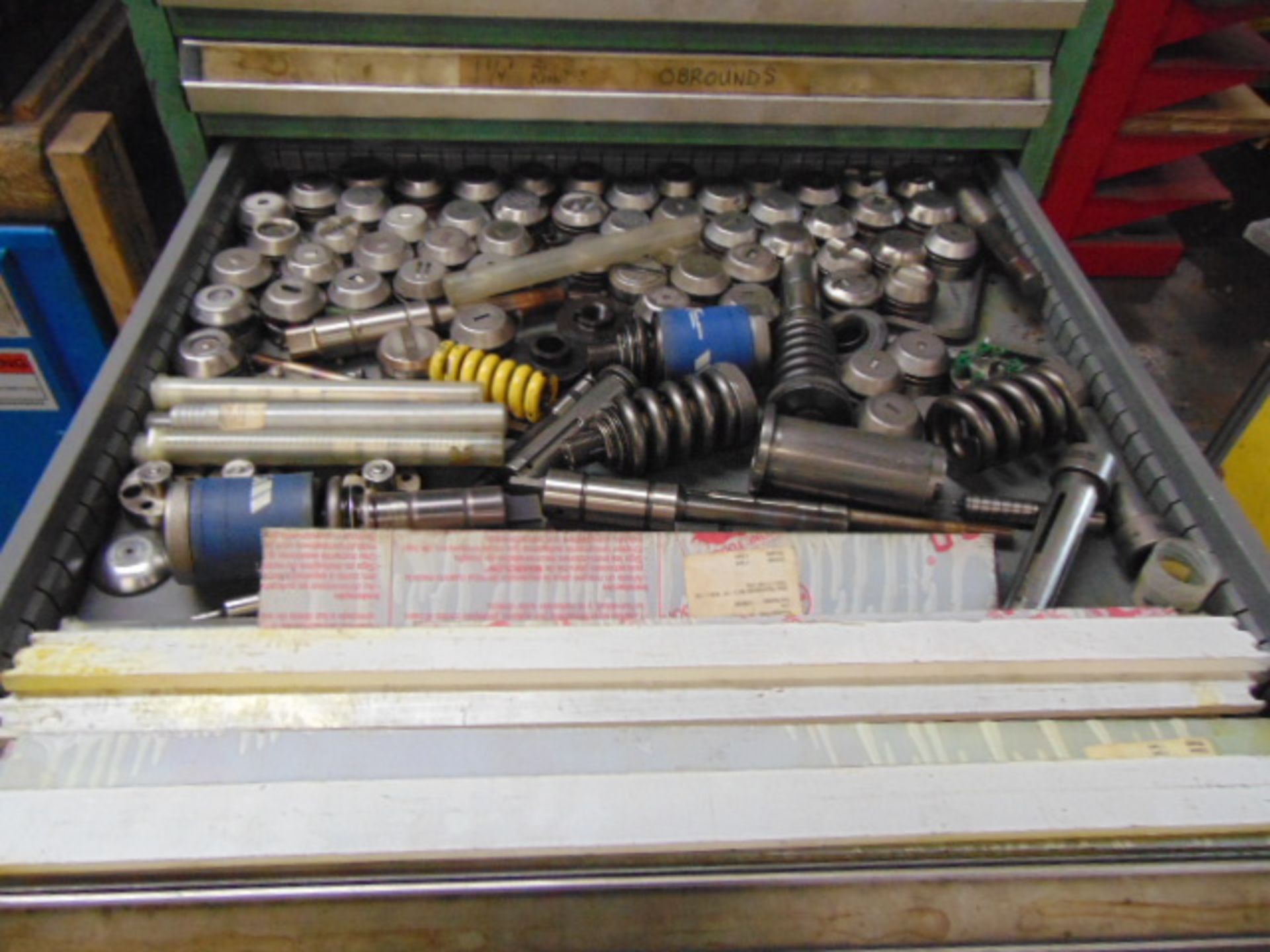 LOT OF PUNCH & DIE TOOLING, assorted, w/ tool cabinet - Image 4 of 7