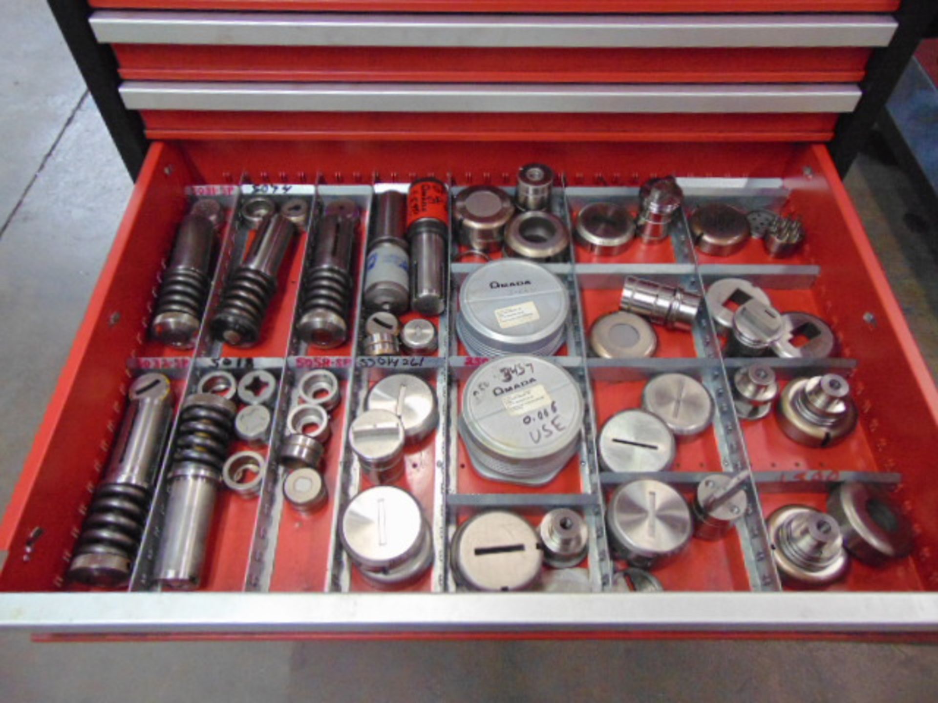 LOT OF PUNCH & DIE TOOLING, assorted, w/ tool cabinet - Image 8 of 10