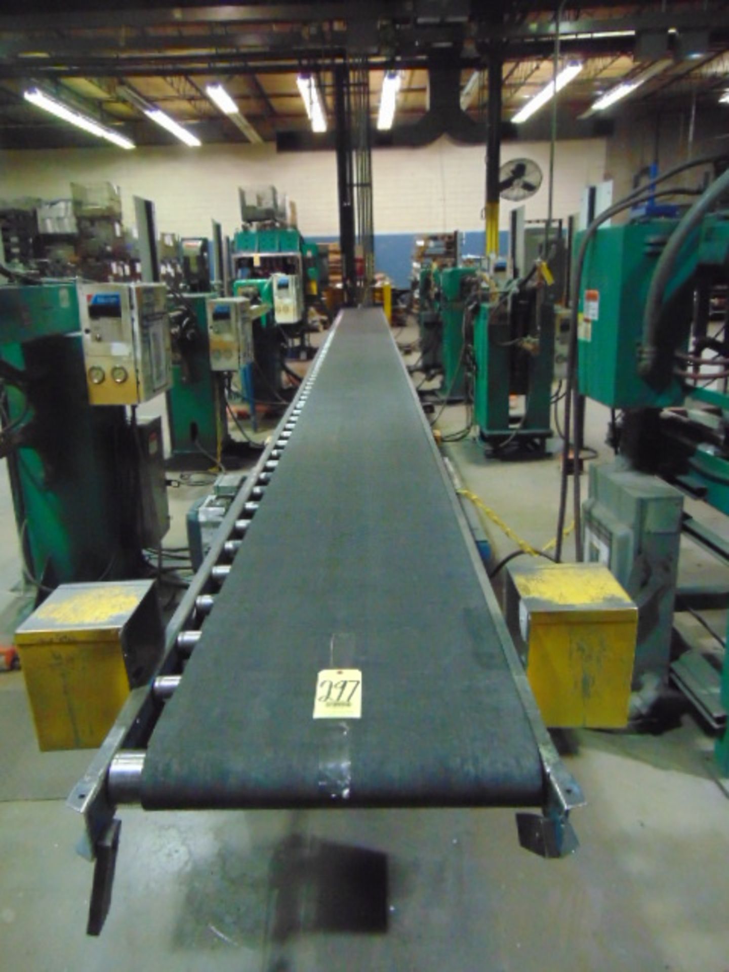 LOT OF POWERED BELT CONVEYORS (3), 24"W. x approx. 40'L. fabric belt - Image 3 of 3