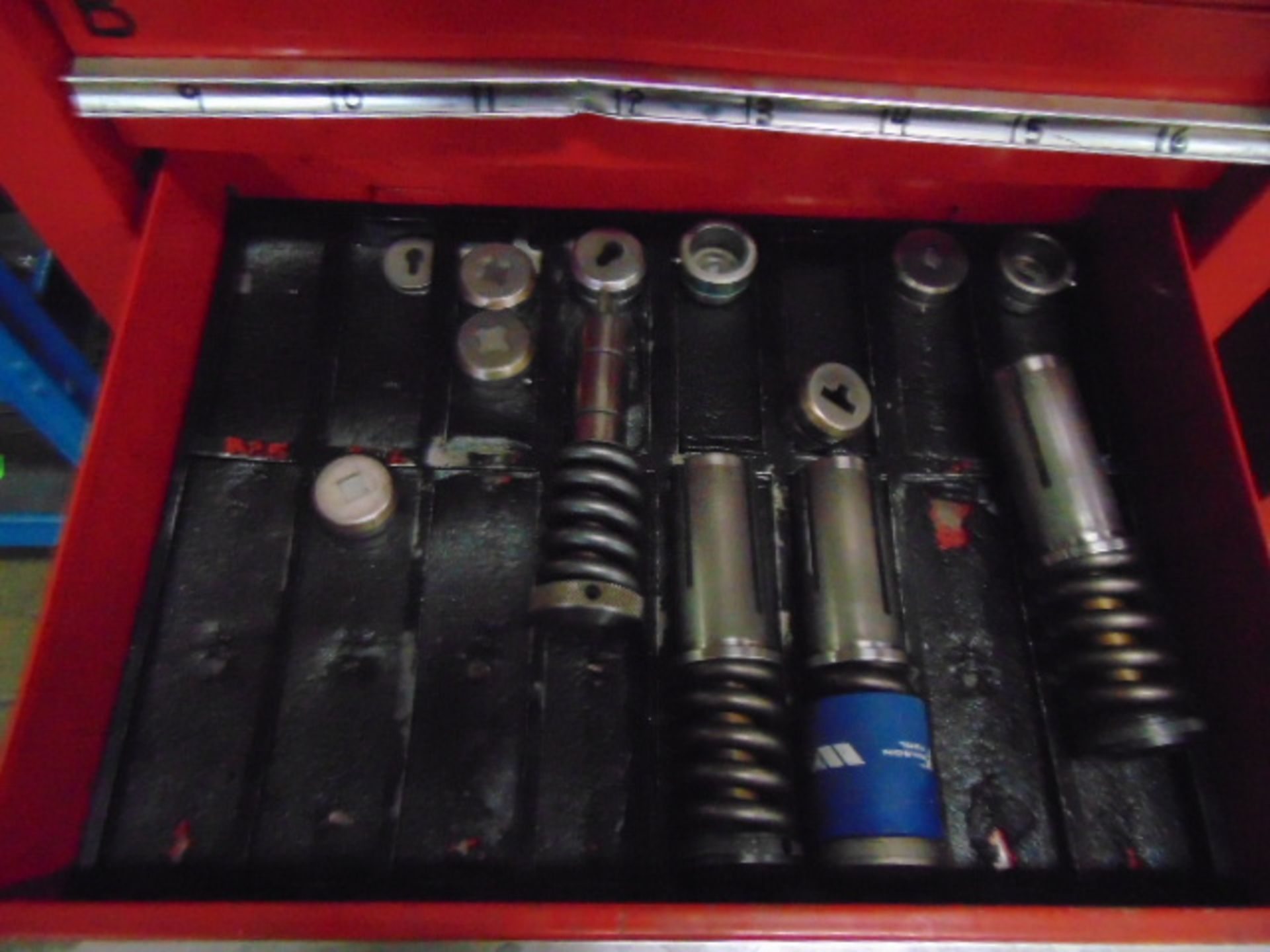 LOT OF PUNCH & DIE TOOLING, assorted, w/ tool cabinet - Image 6 of 9