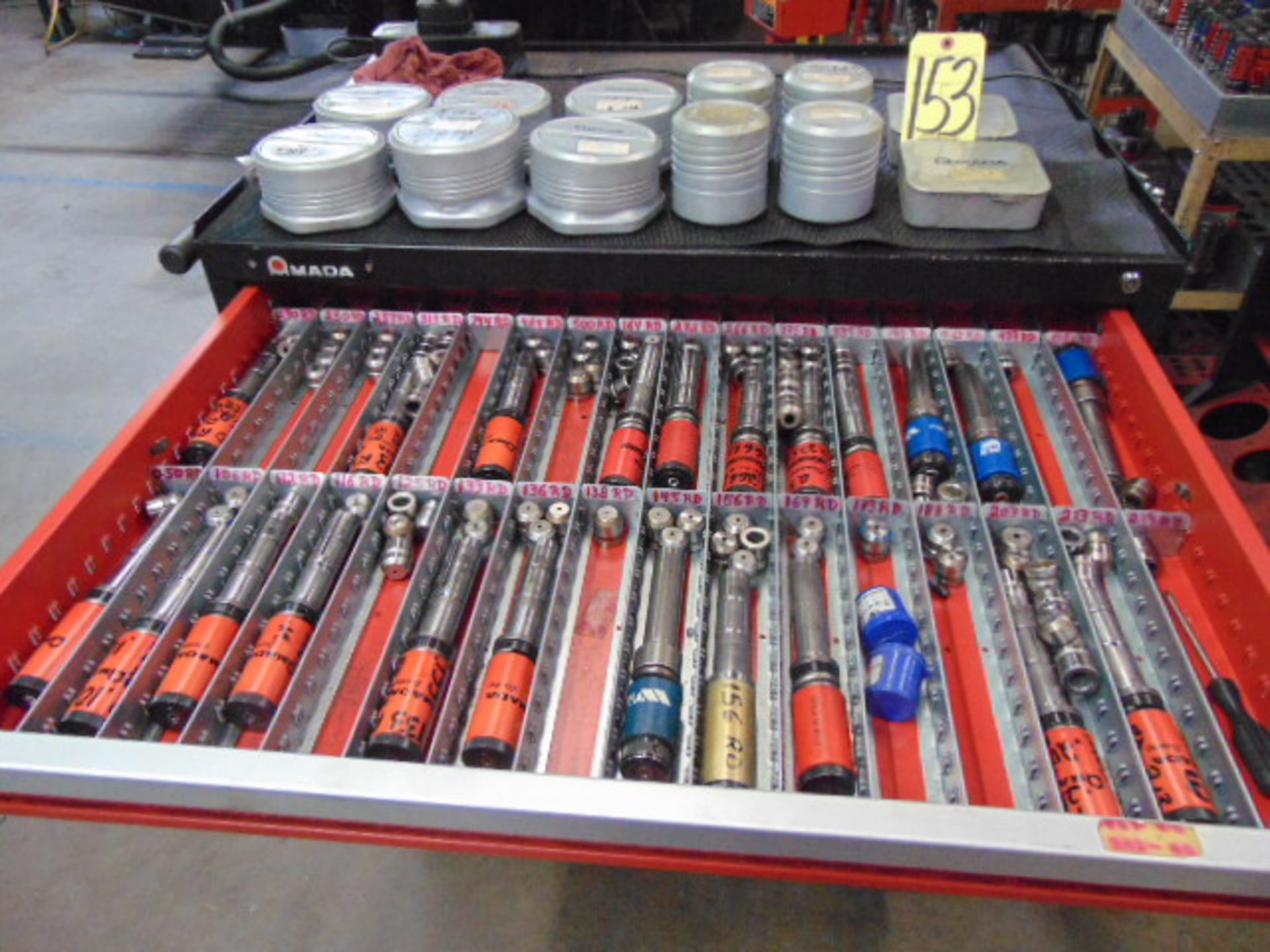 LOT OF PUNCH & DIE TOOLING, assorted, w/ tool cabinet - Image 3 of 10