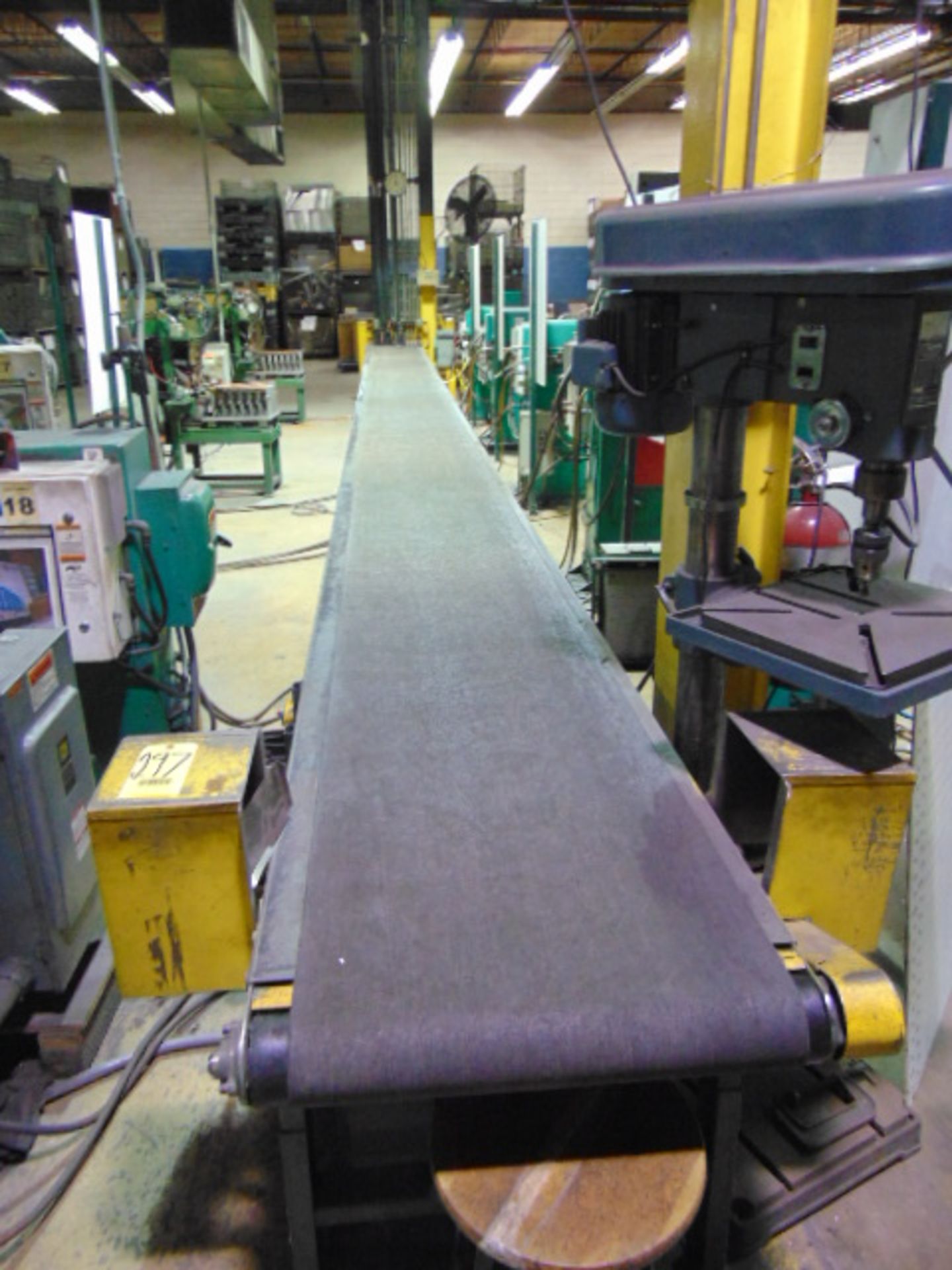 LOT OF POWERED BELT CONVEYORS (3), 24"W. x approx. 40'L. fabric belt - Image 2 of 3