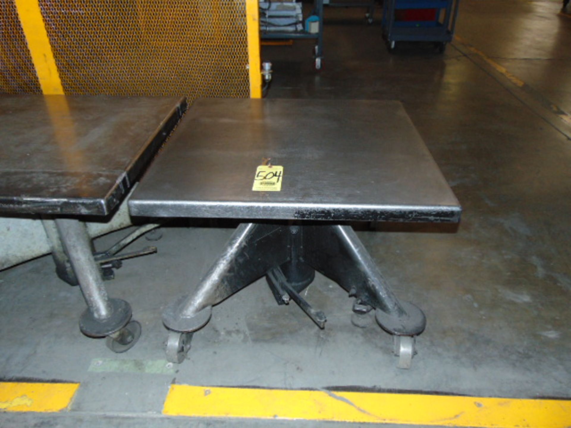 HYDRAULIC DIE LIFT TABLE, 36" x 36" top