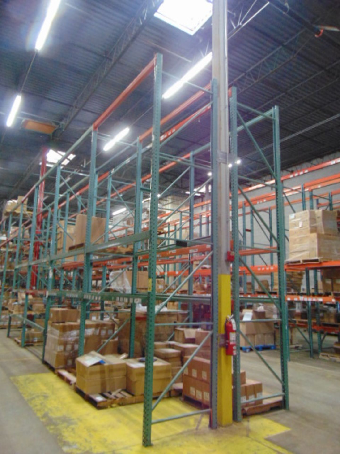 LOT OF PALLET RACK SECTIONS (42), 16' ht. x 92"W. x 42" dp. (cannot be removed until contents have - Image 2 of 3