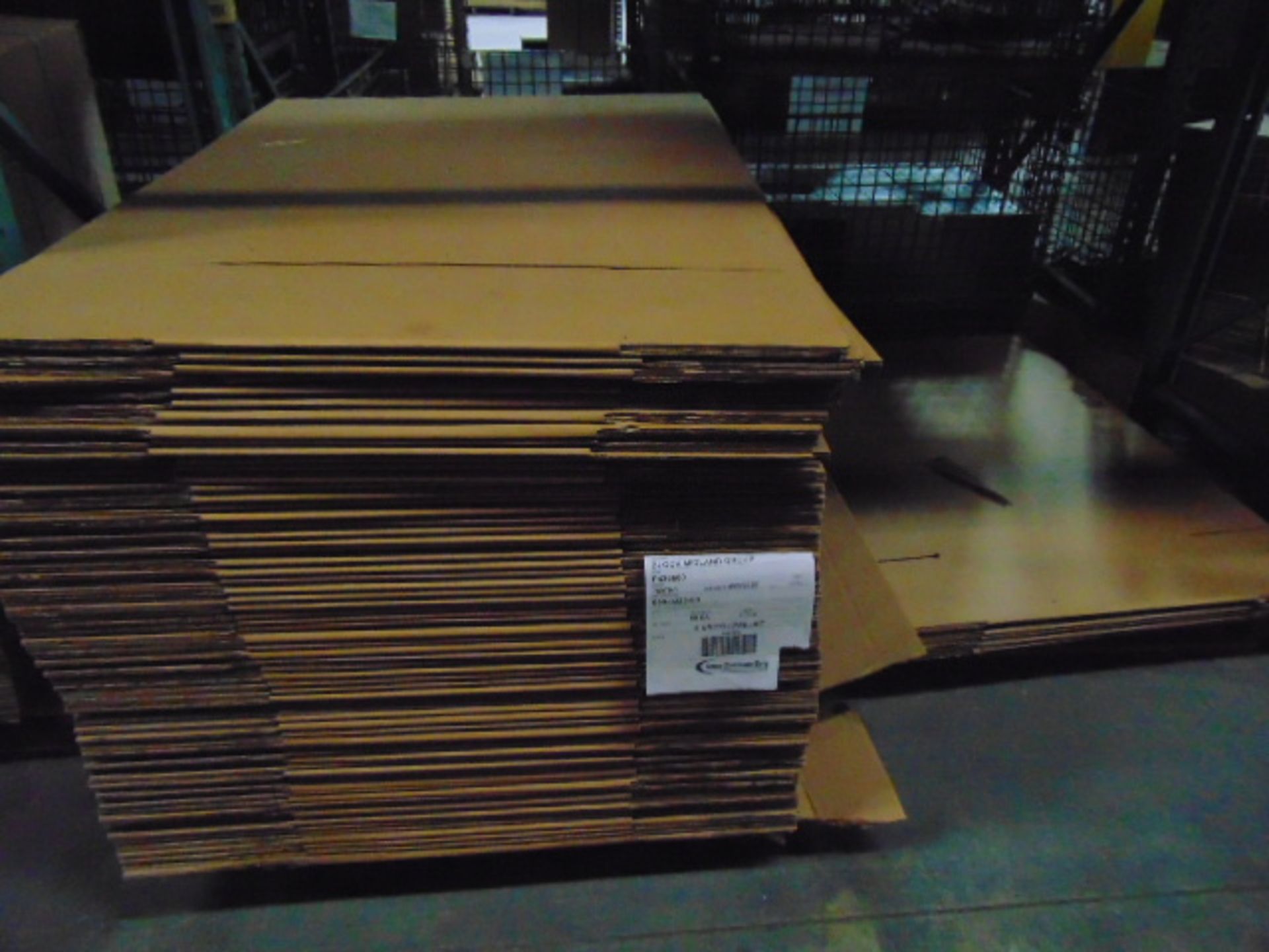 LOT CONTENTS OF PALLET RACKING SECTIONS (24) : steel parts, cardboard boxes (no powder coat or - Image 20 of 26
