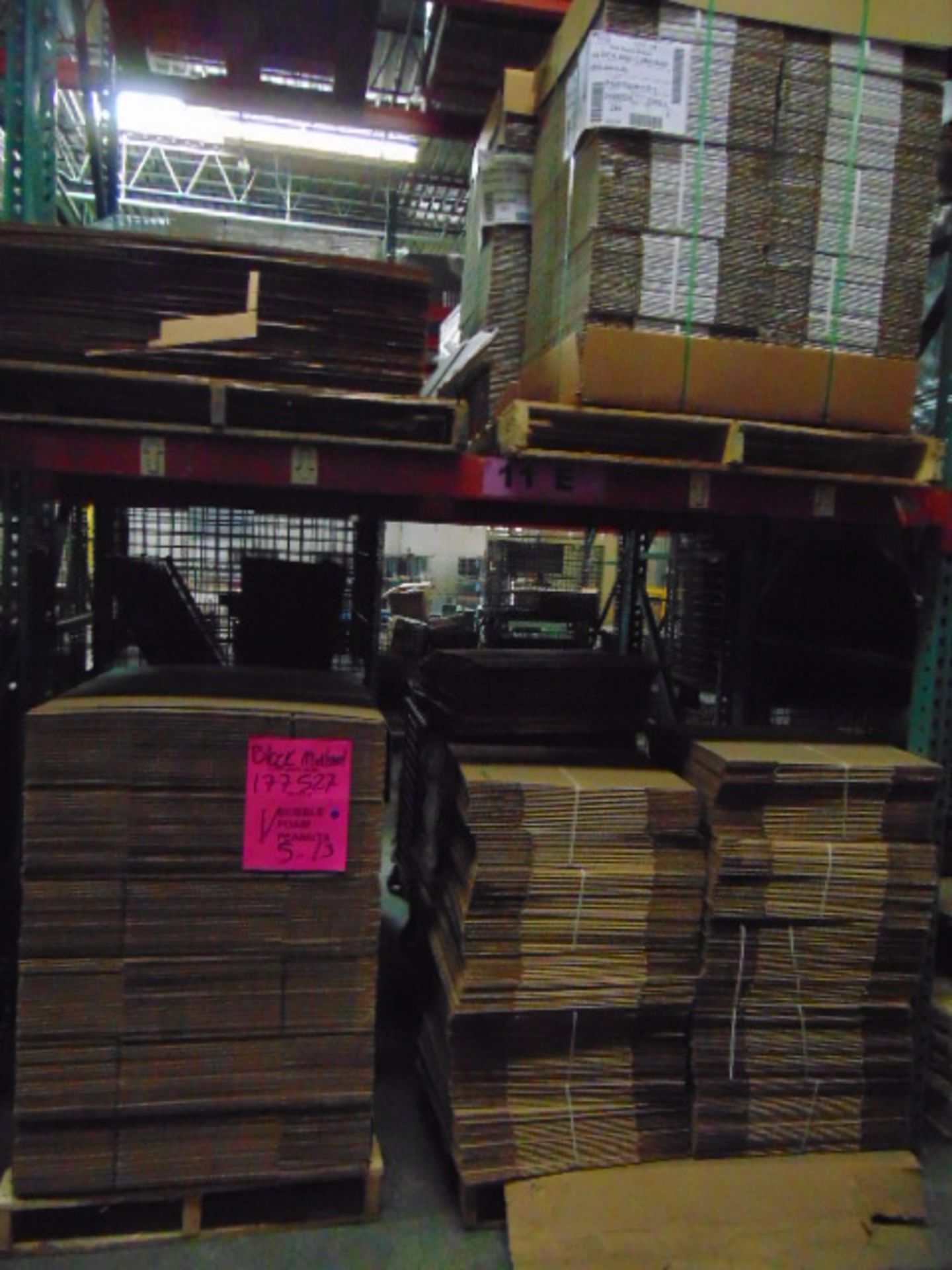 LOT CONTENTS OF PALLET RACKING SECTIONS (24) : steel parts, cardboard boxes (no powder coat or - Image 24 of 26