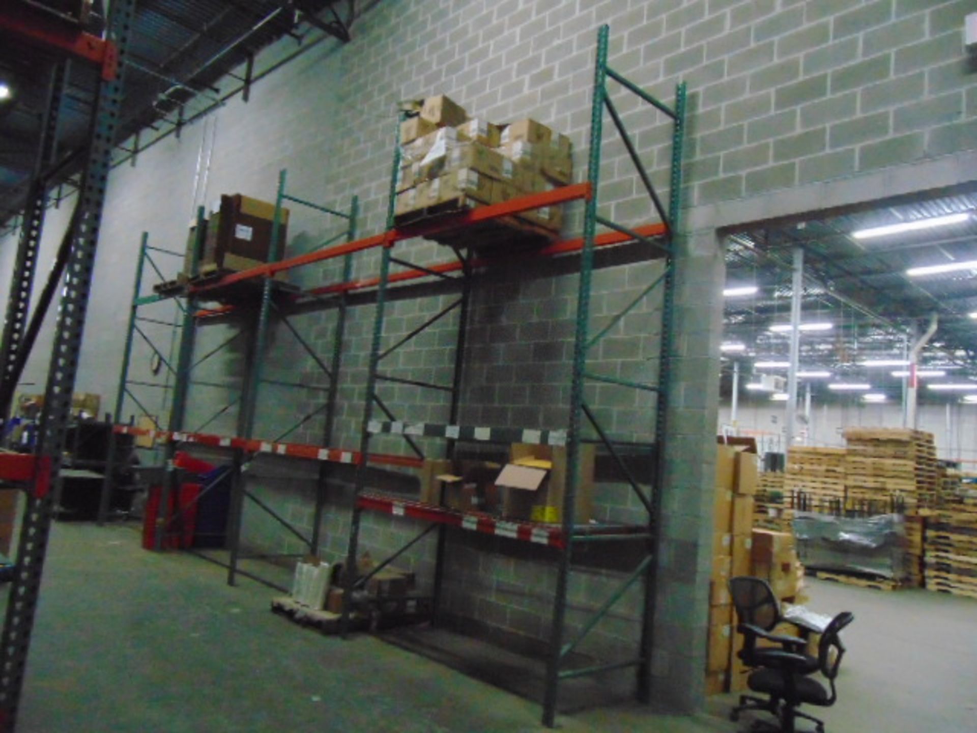 LOT OF PALLET RACK SECTIONS (4), assorted
