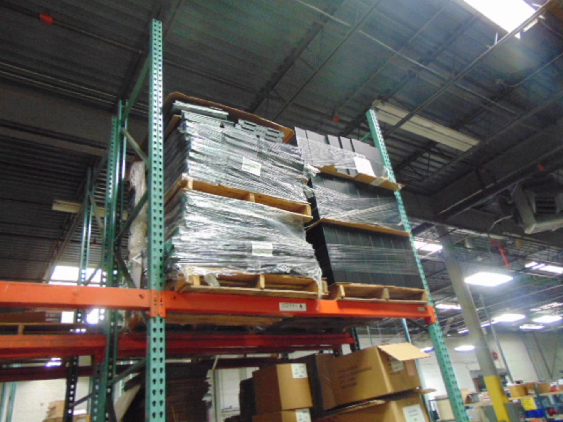 LOT CONSISTING OF: steel parts & cardboard boxes (in six pallet racking sections) (no racks) - Image 14 of 16