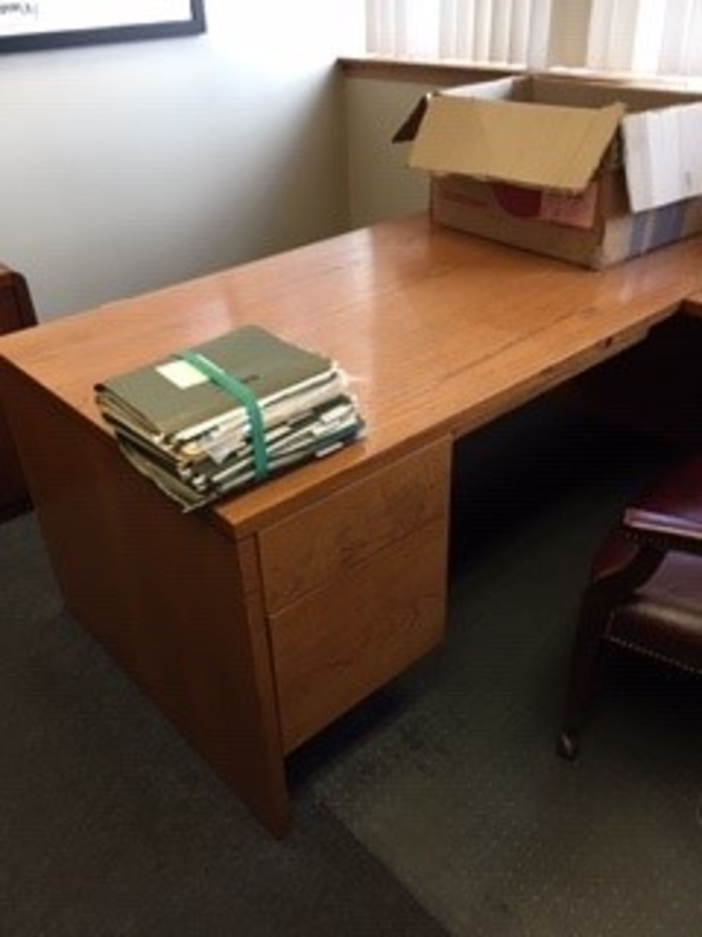 LOT CONTENTS OF OFFICES (2): L-shaped desk, (4) cabinets, (2) chairs (Located at: Midland Stamping & - Image 6 of 7