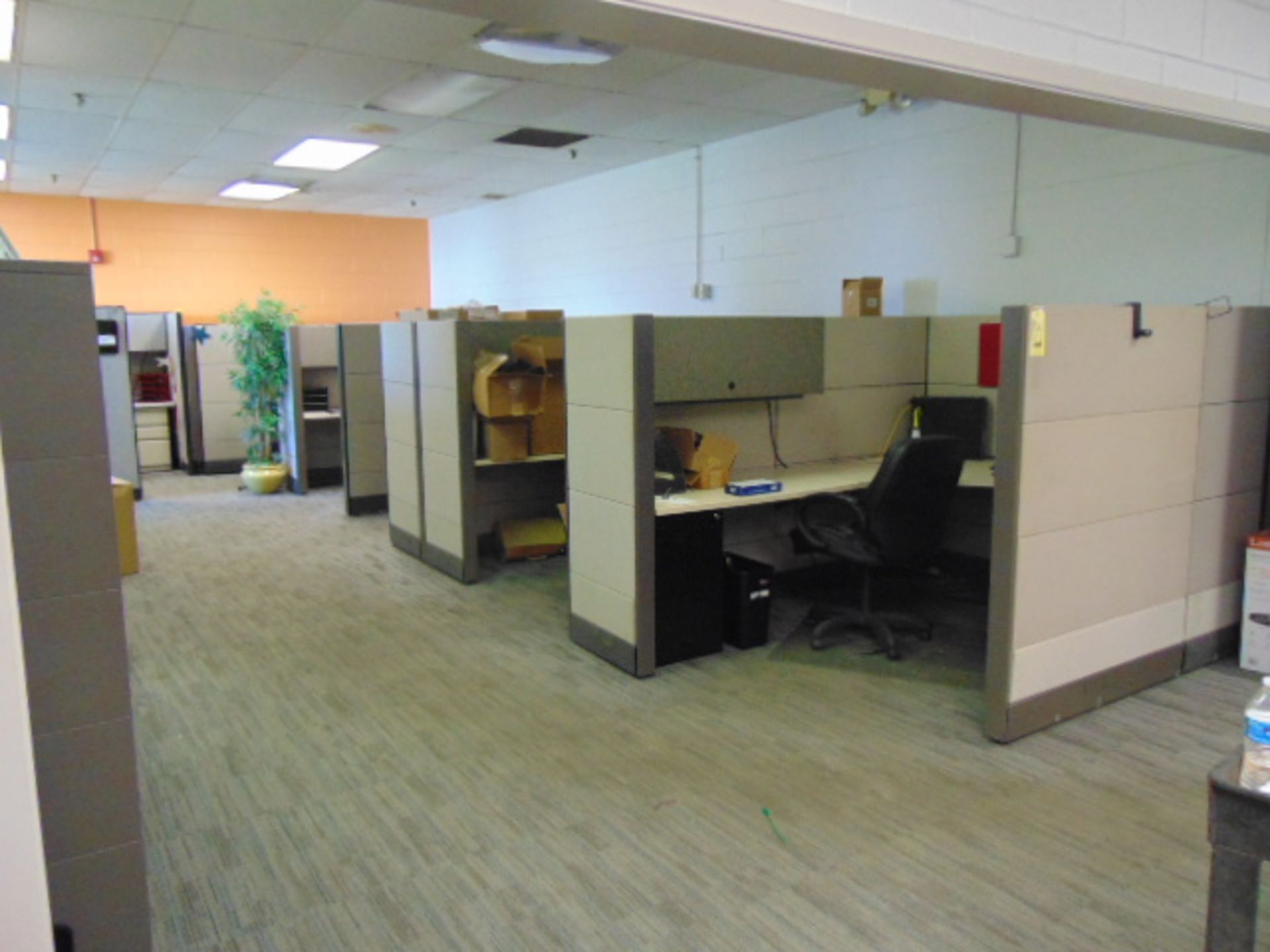 LOT OF OFFICE CUBICLES: total of (9) work stations (no paperwork or computers)