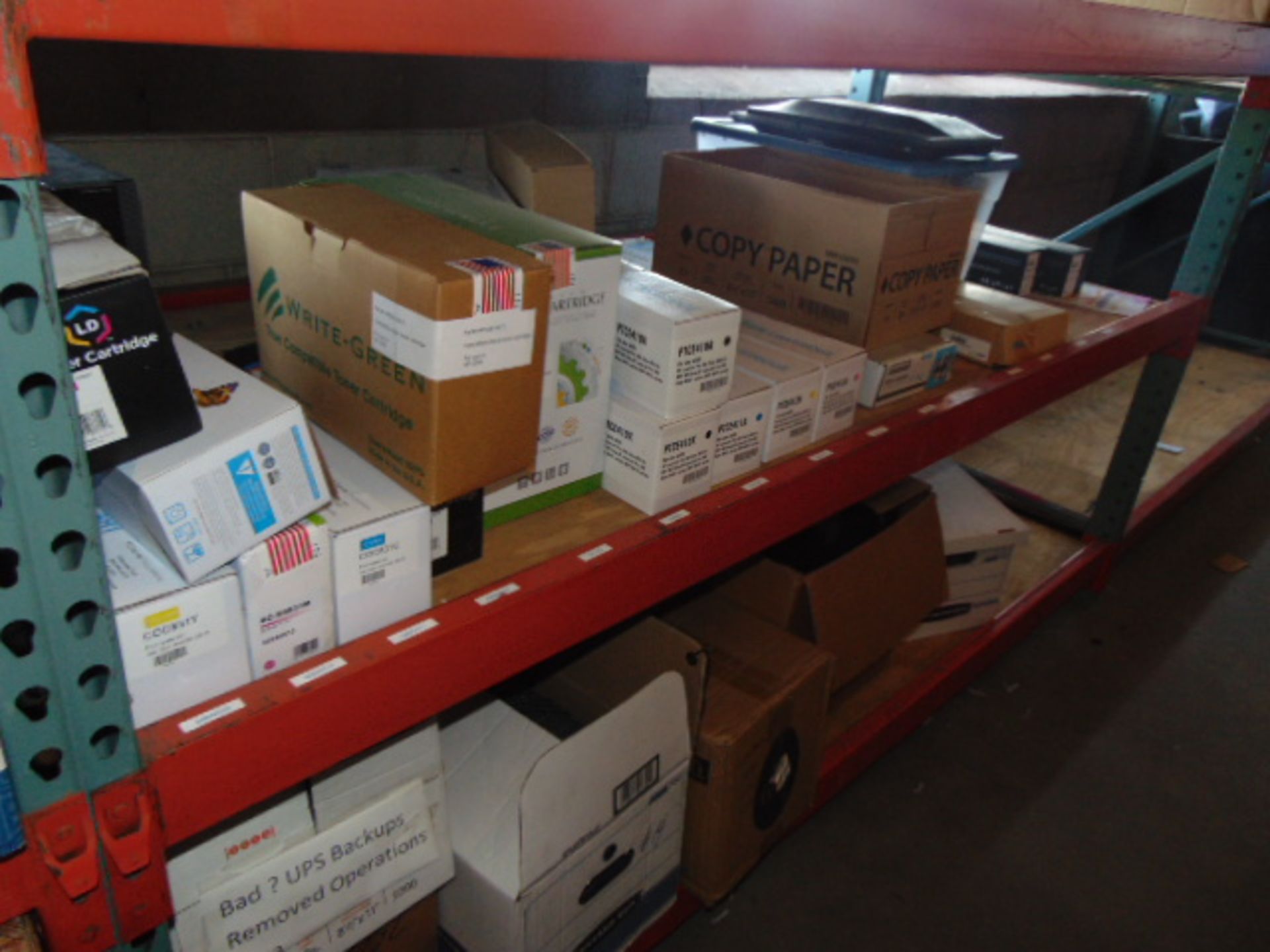 LOT CONTENTS OF MEZZANINE: (9) sections of pallet racking, (13) assorted file cabinets, assorted - Image 24 of 26