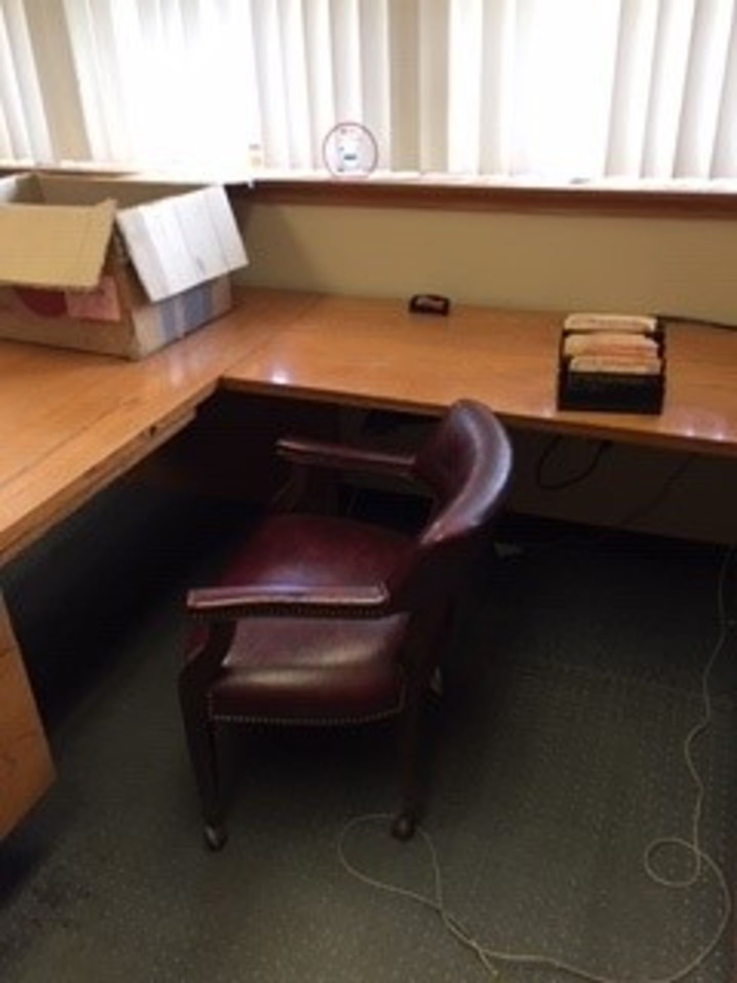 LOT CONTENTS OF OFFICES (2): L-shaped desk, (4) cabinets, (2) chairs (Located at: Midland Stamping & - Image 5 of 7