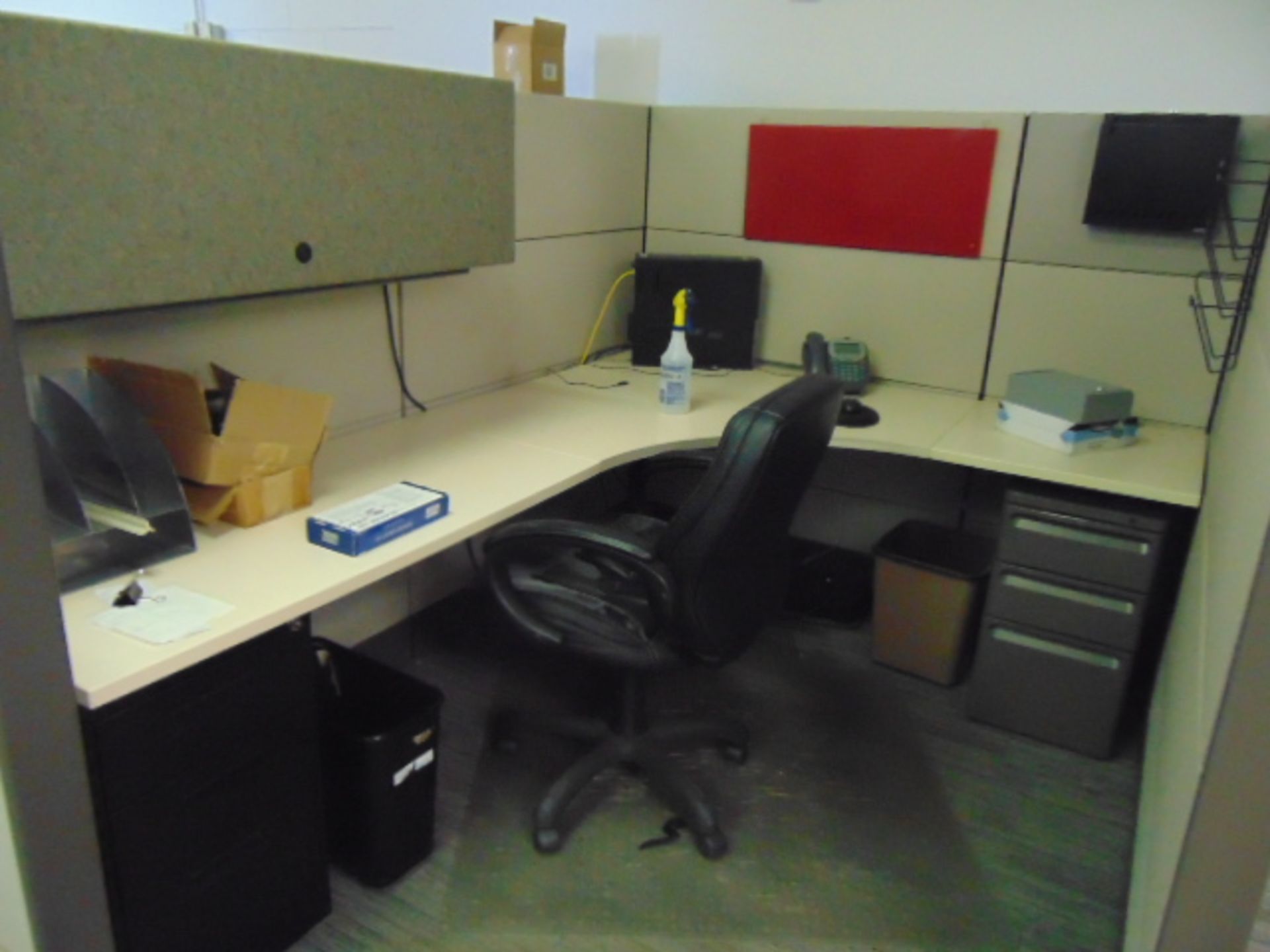 LOT OF OFFICE CUBICLES: total of (9) work stations (no paperwork or computers) - Image 8 of 8