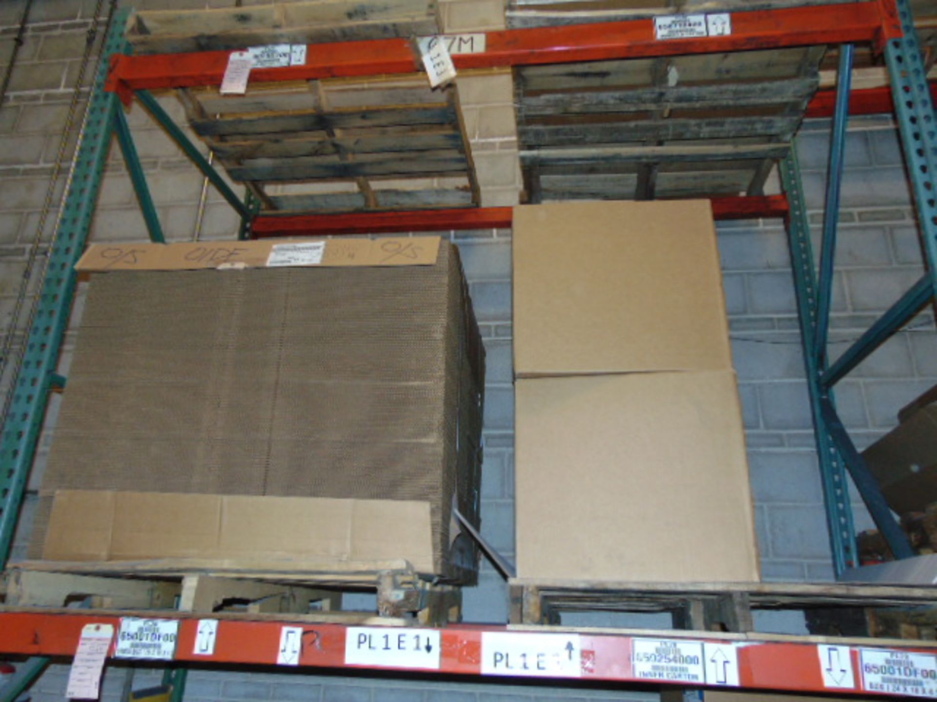 LOT OF CARDBOARD BOXES & MISC., assorted (in seven pallet racking sections) (no racks) - Image 9 of 12