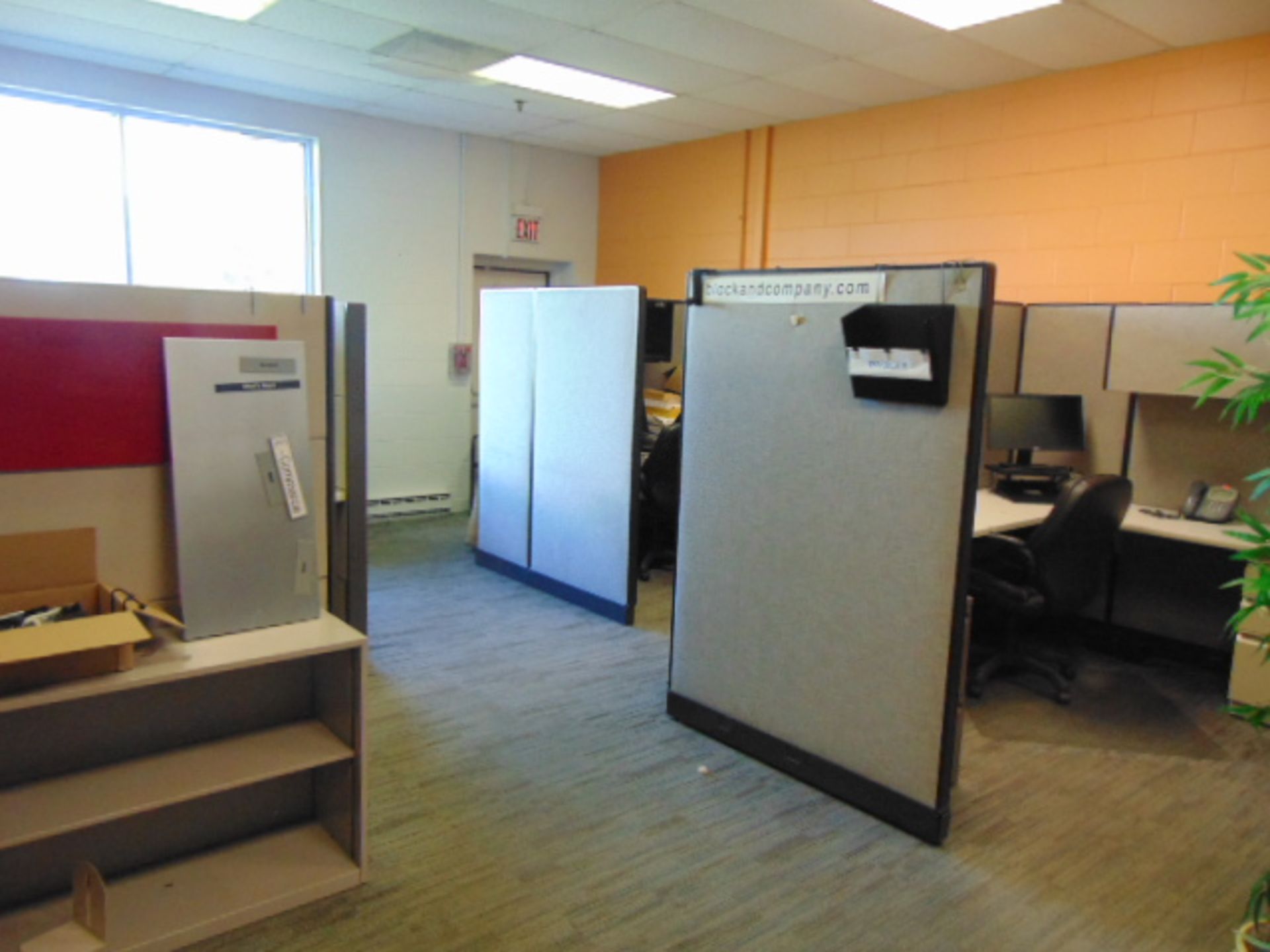 LOT OF OFFICE CUBICLES: total of (9) work stations (no paperwork or computers) - Image 2 of 8